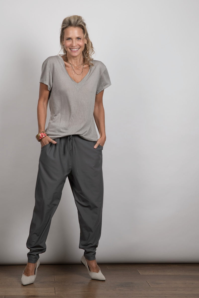 SHELL V חולצה בייסיק אפורה