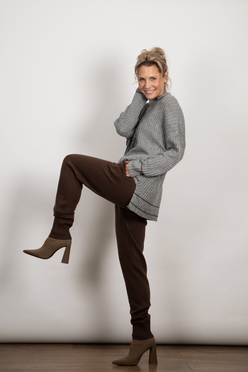 FROST סריג אוברסייז גולף אפור