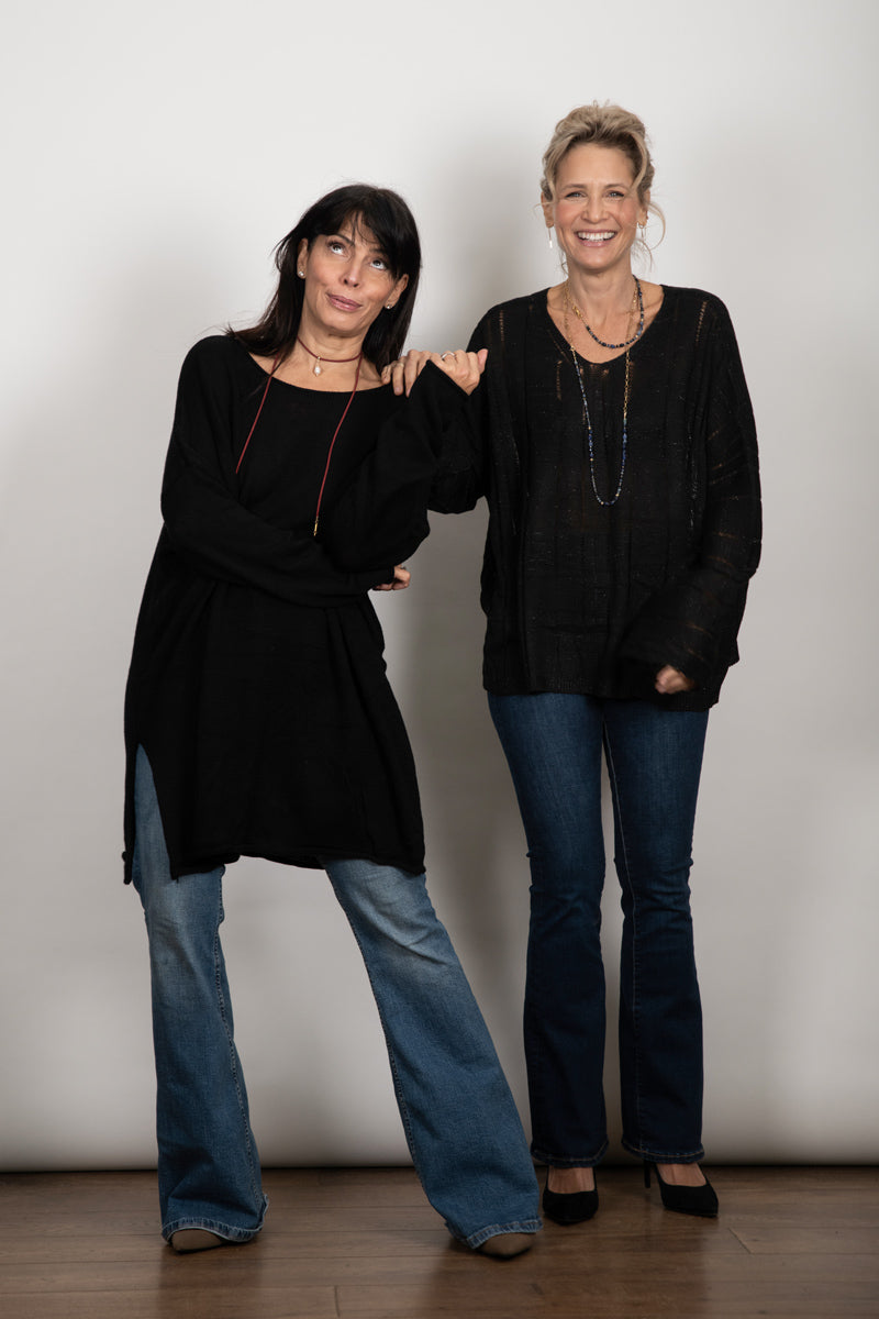 DUSTY סריג אוברסייז שחור גדול