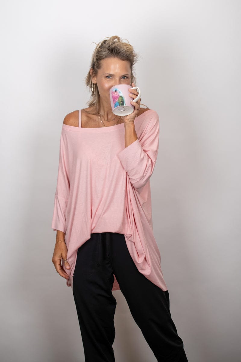 TOKYO חולצת אוברסייז ורודה