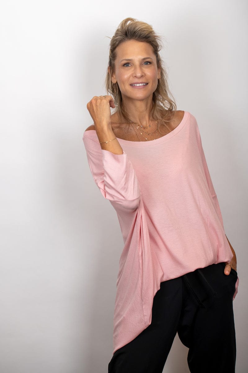 TOKYO חולצת אוברסייז ורודה