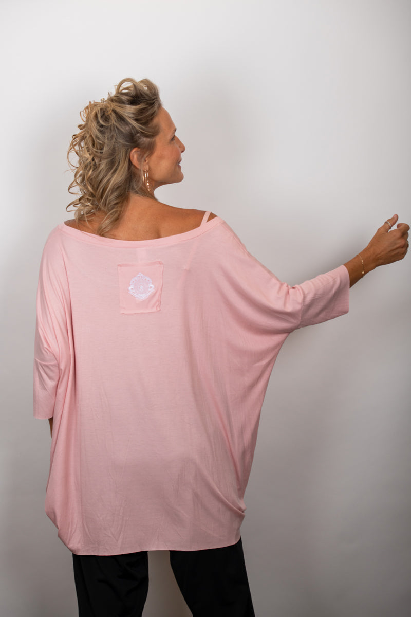 TOKYO חולצת אוברסייז ורודה