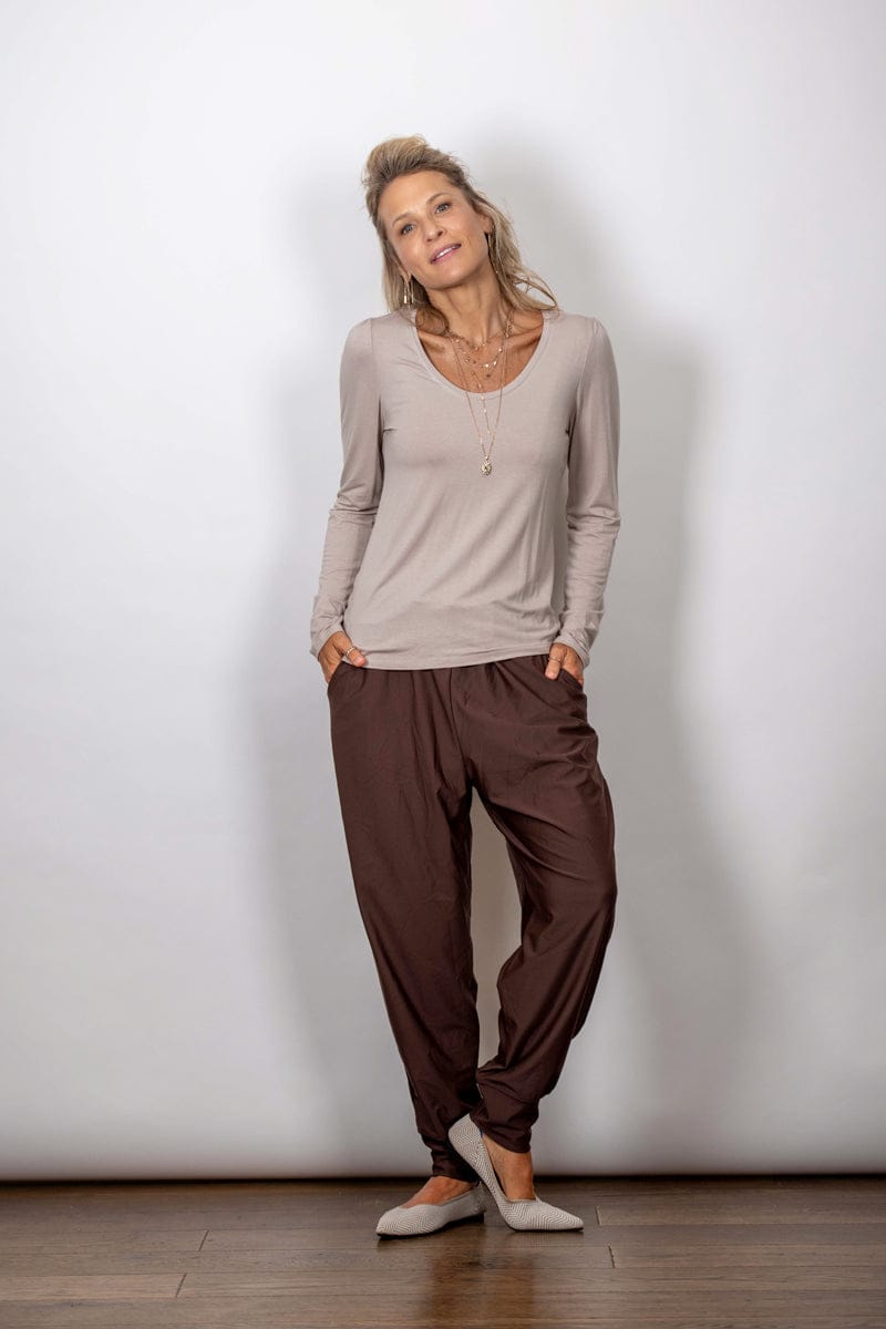 SAGIE חולצה בייסיק קאמל