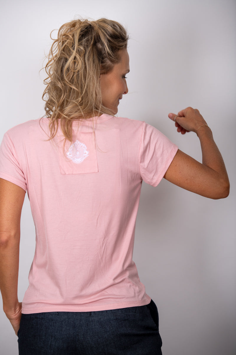 SISLEY חולצת כפתורים ורודה