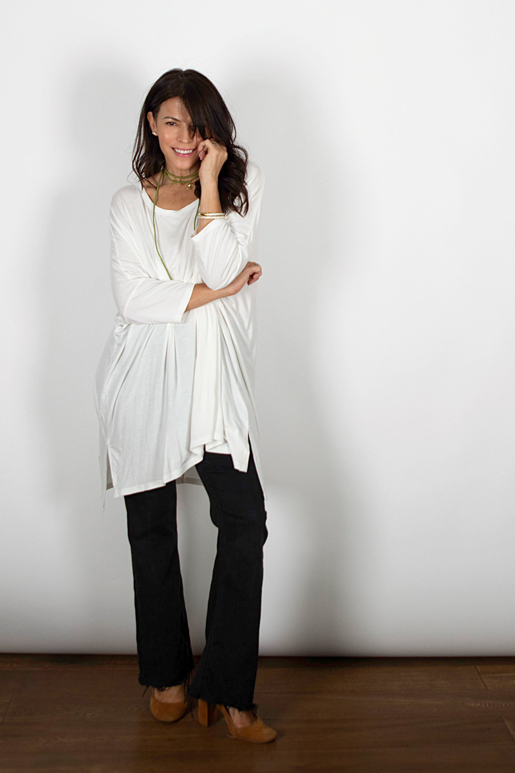 SAM חולצה אוברסייז לבנה