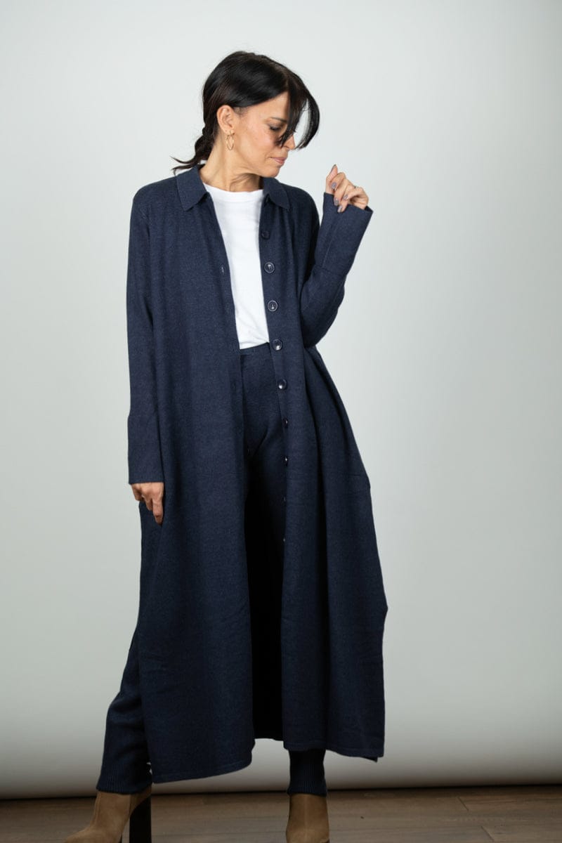 WHISPER שמלת סריג כחולה