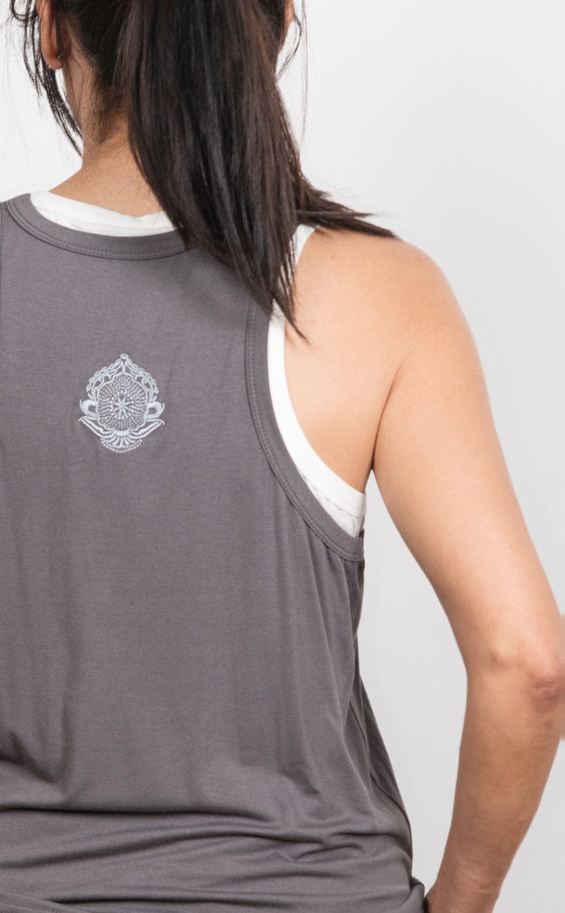 GUY גופיה אפור לבן