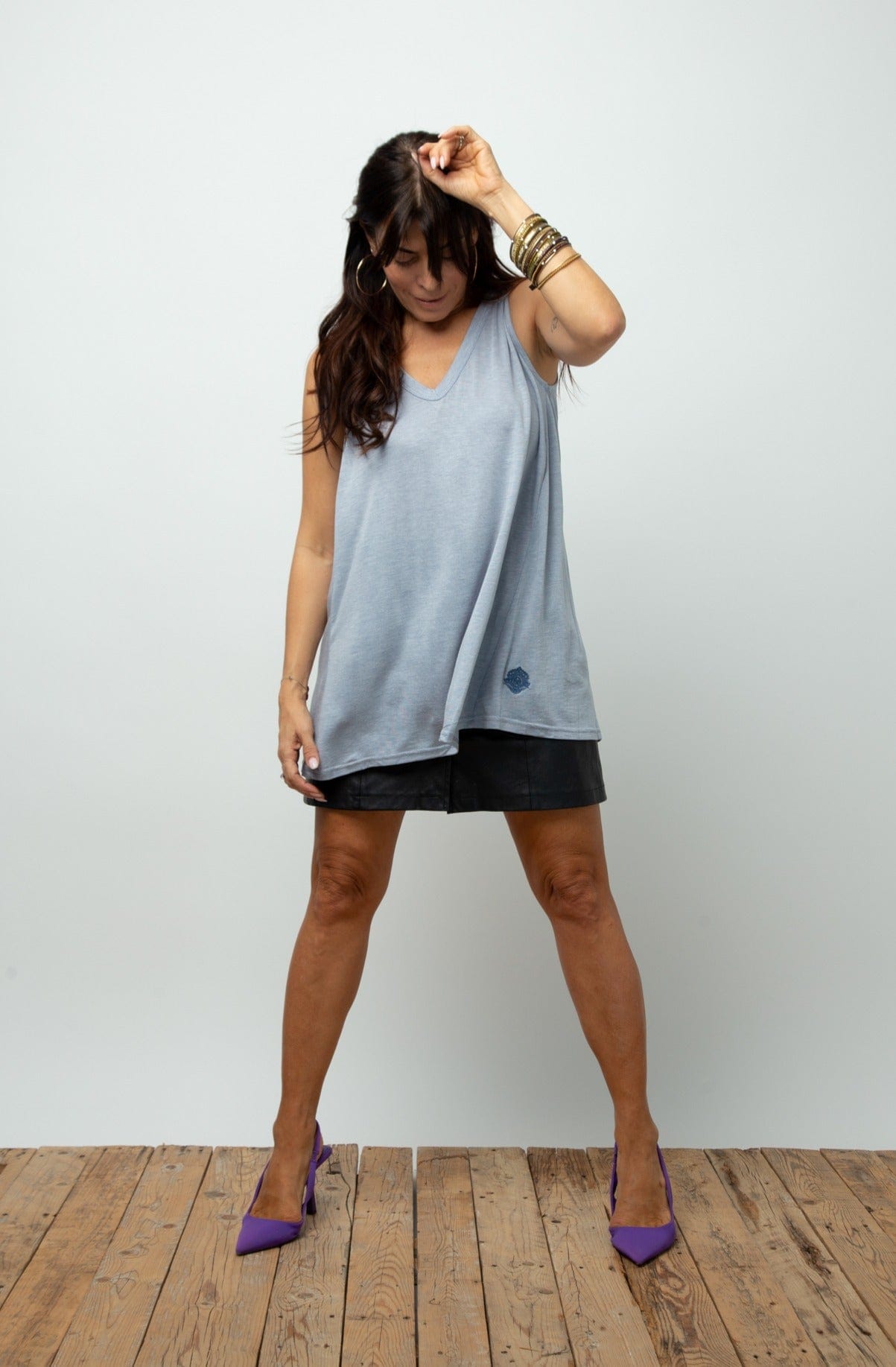 SIX V  גופייה תכלת image 1