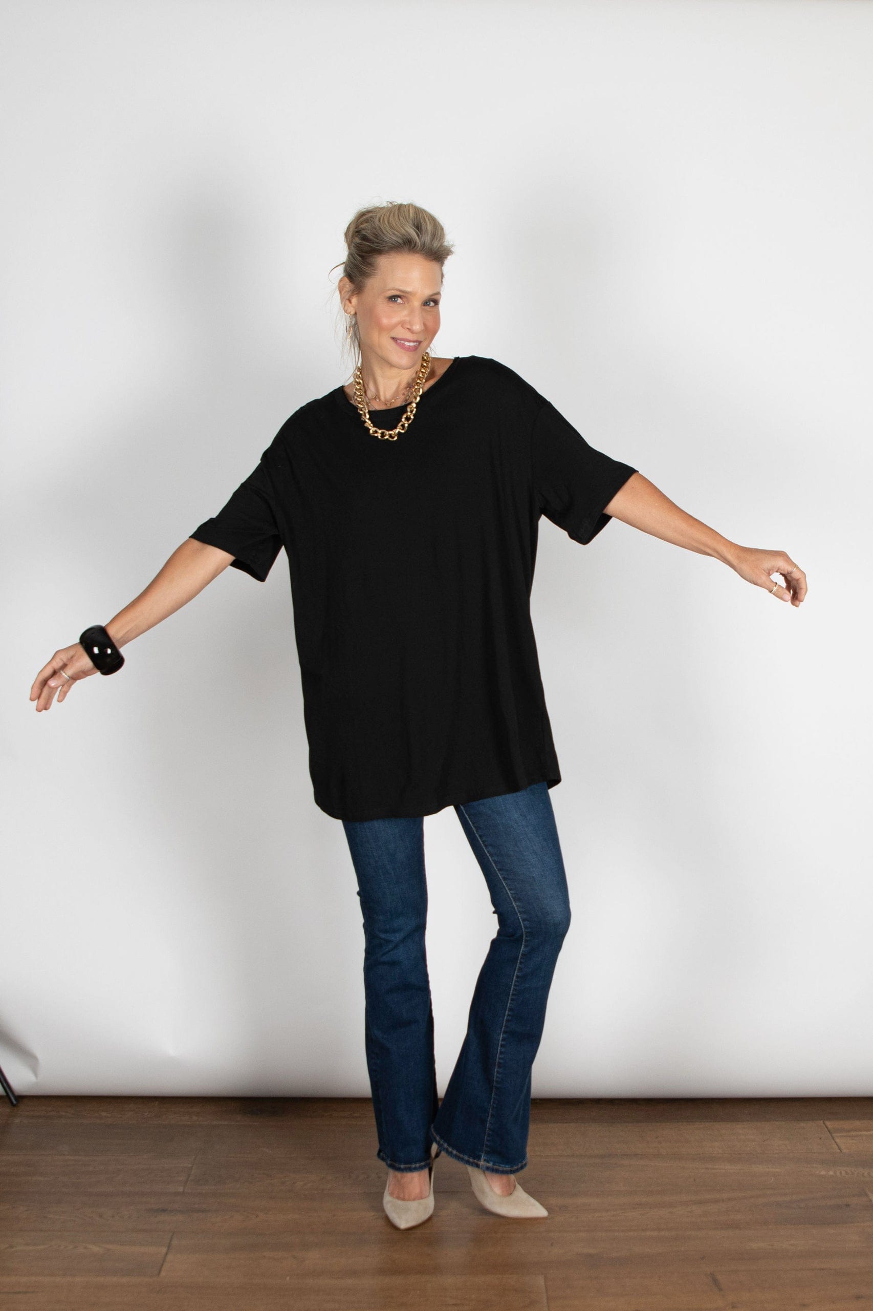 EYAL חולצה יוניסקס שחורה image 2