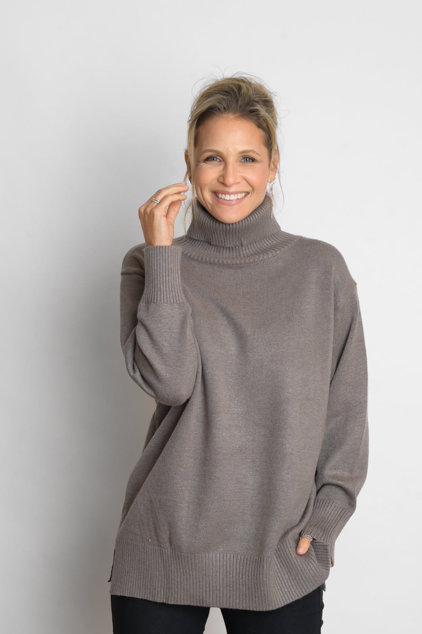 SYMI סריג גולף חאקי image 8