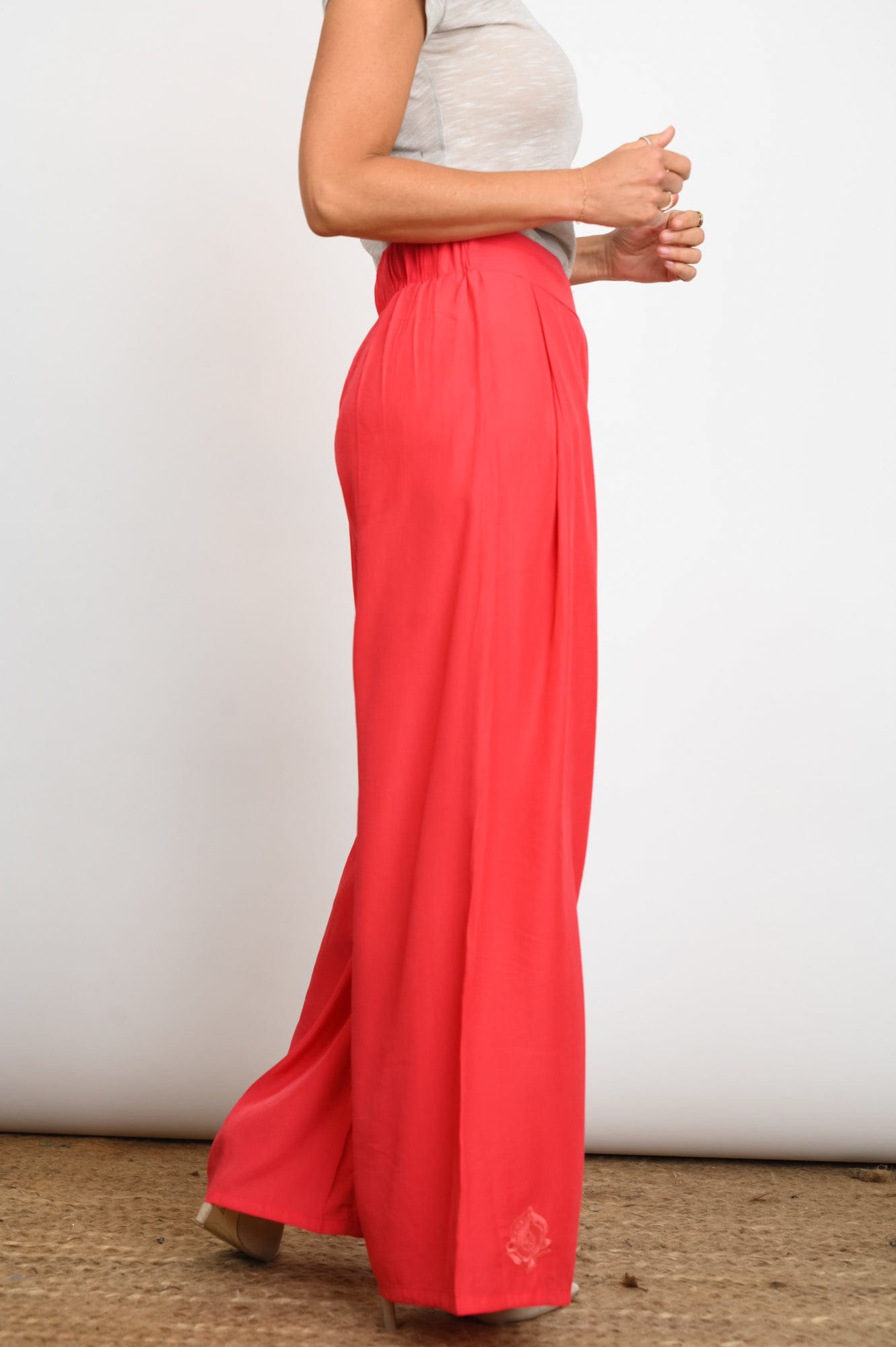 RON מכנסים בצבע אדום image 6