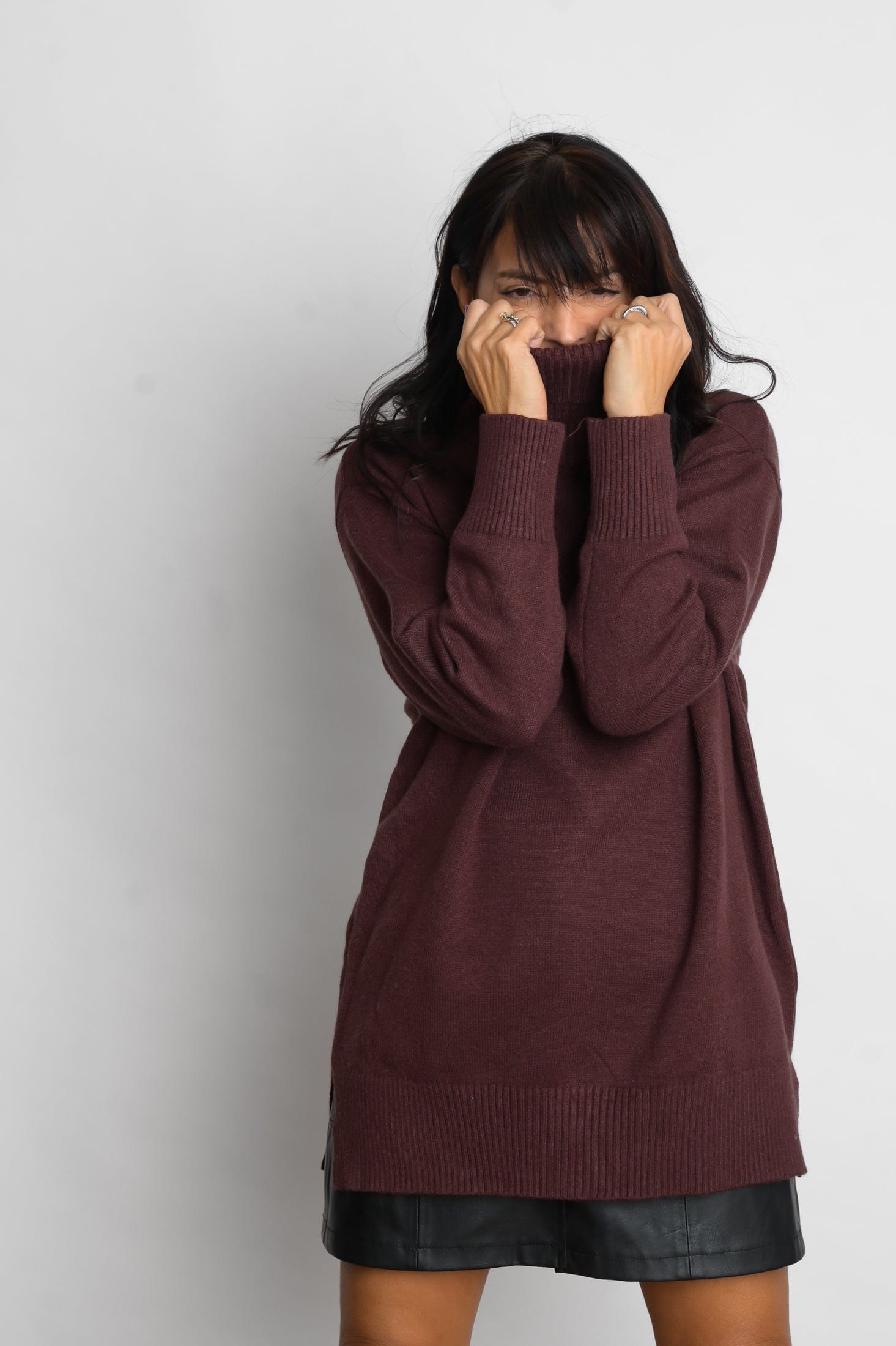 SYMI סריג גולף חום image 3