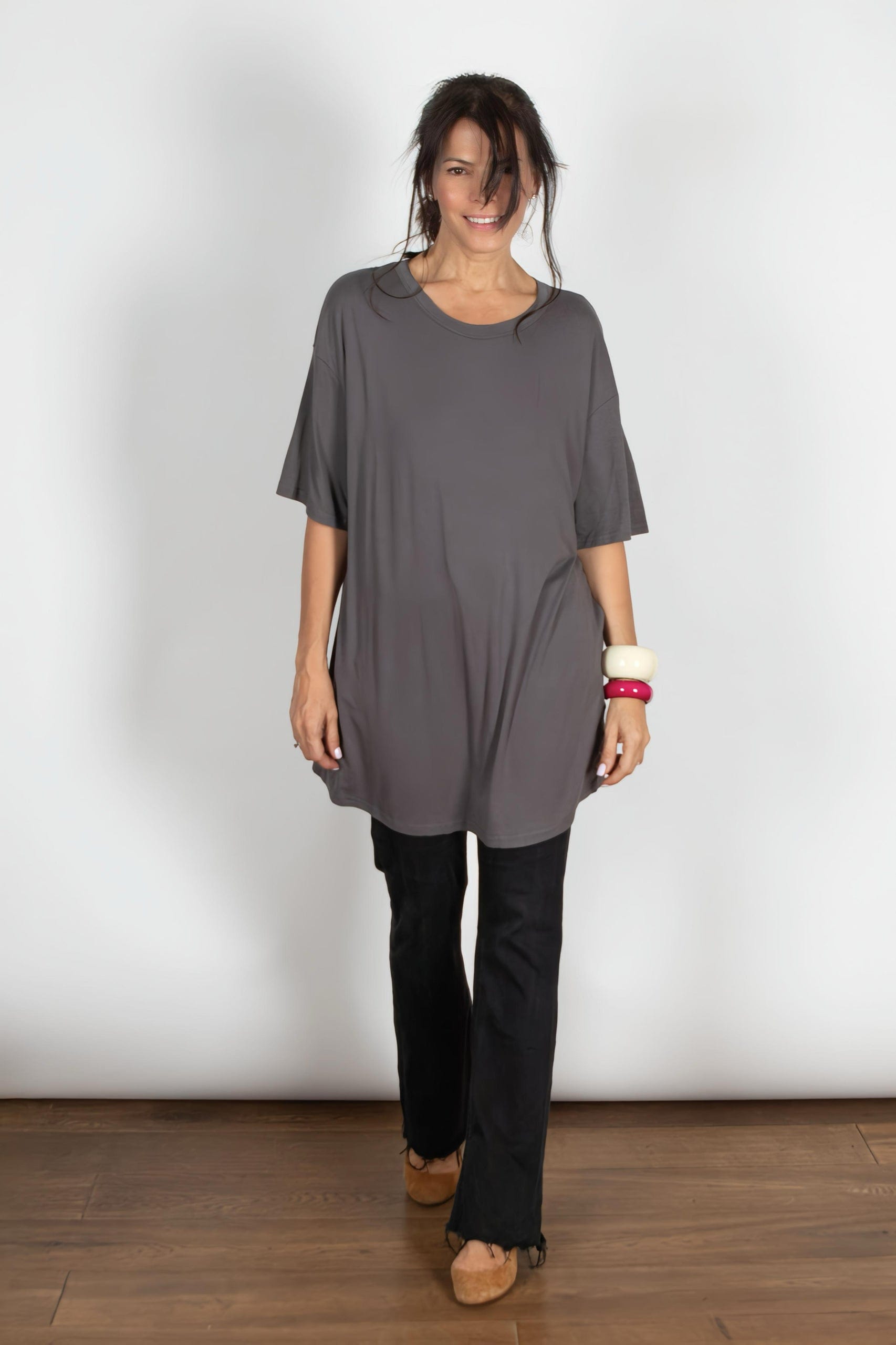 EYAL חולצה יוניסקס אפורה image 5