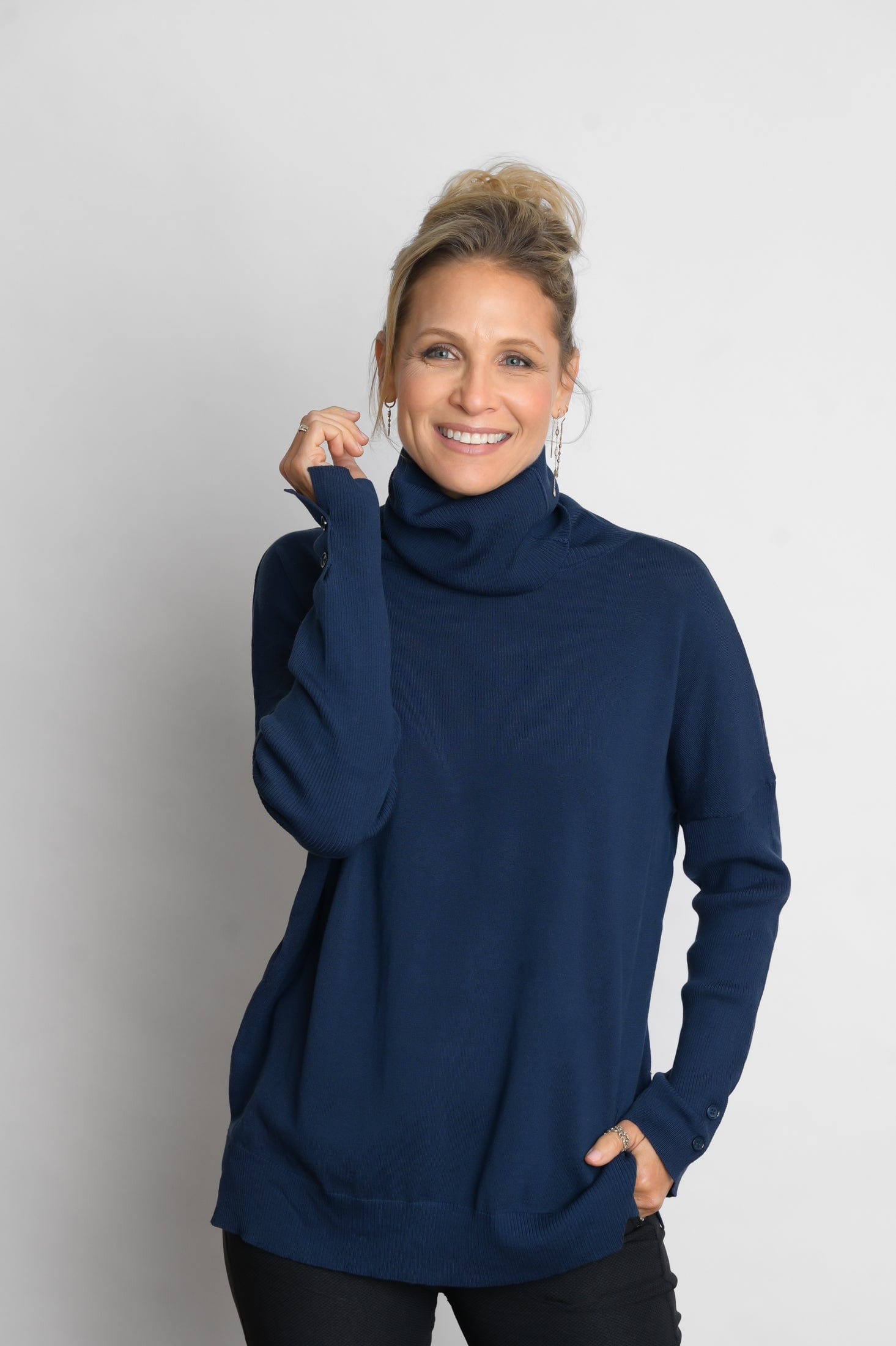 ALIMIA  סריג גולף כחול image 4