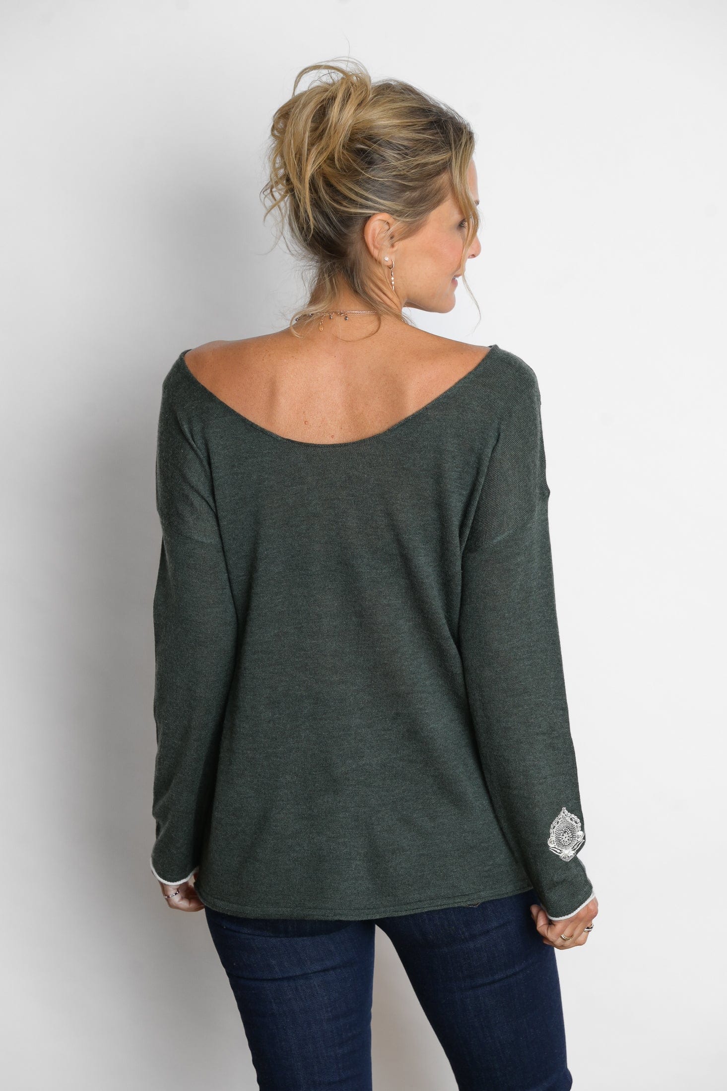 TILOS סריג כפתורים ירוק image 12