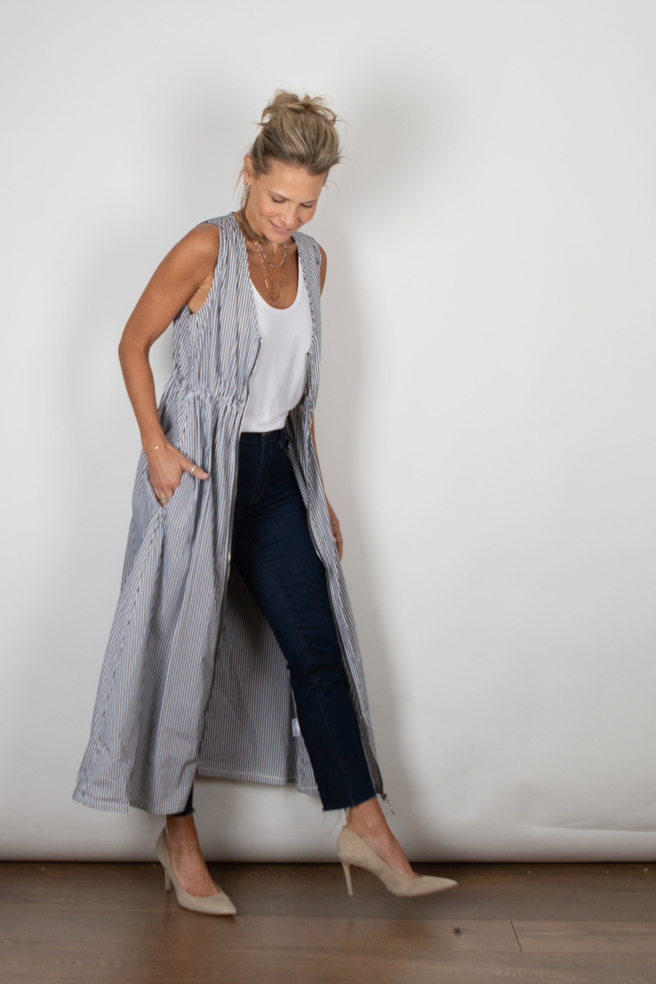 KELLY שמלה ריצ׳רצ שחור פסים image 10