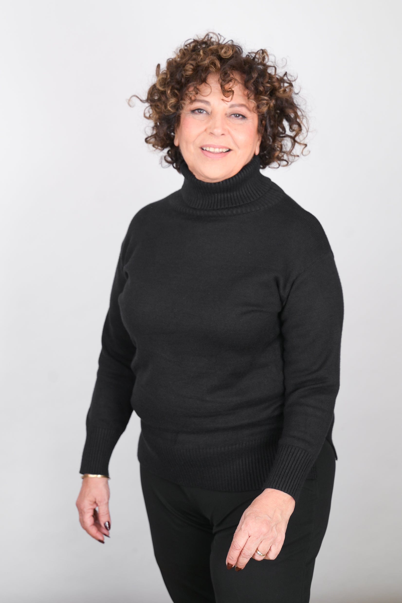 SYMI סריג גולף שחור image 10