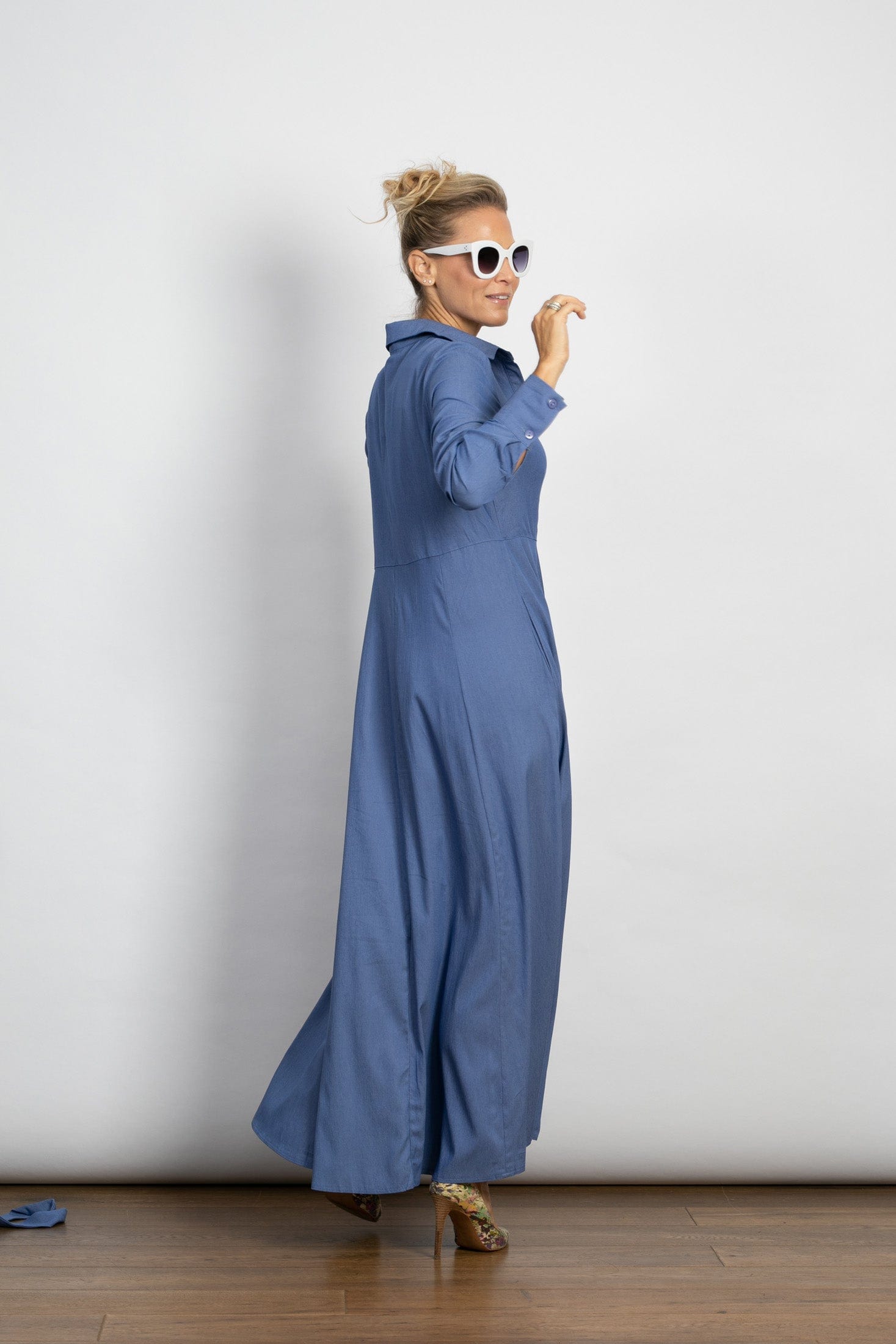 LIMA שמלה מקסי כפתורים image 6