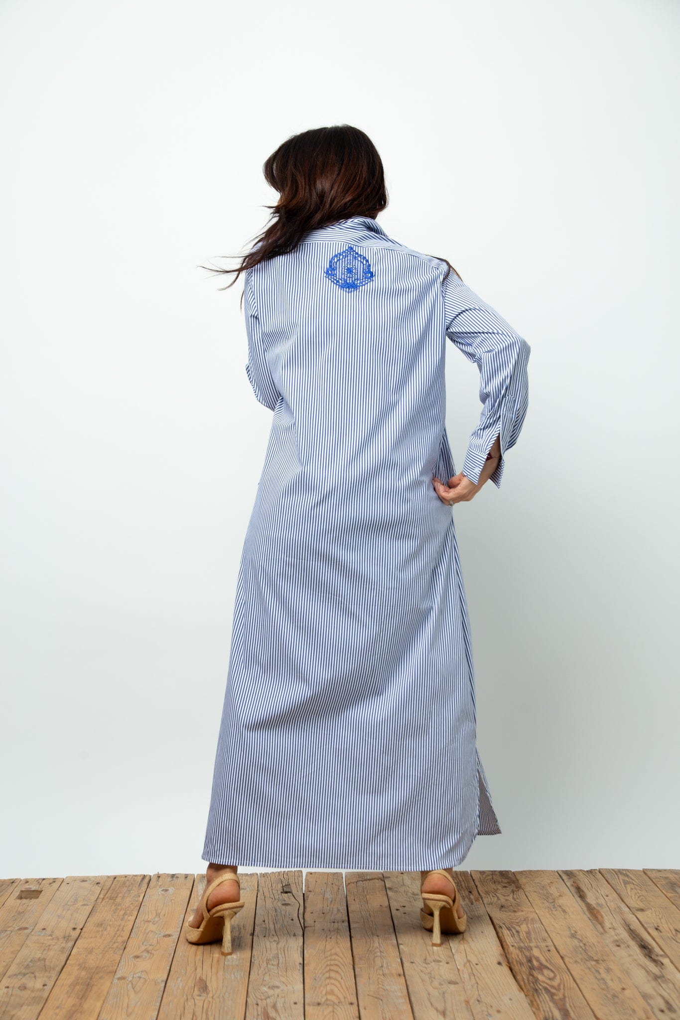 SEEK DRESS    שמלה פסים כחול image 1