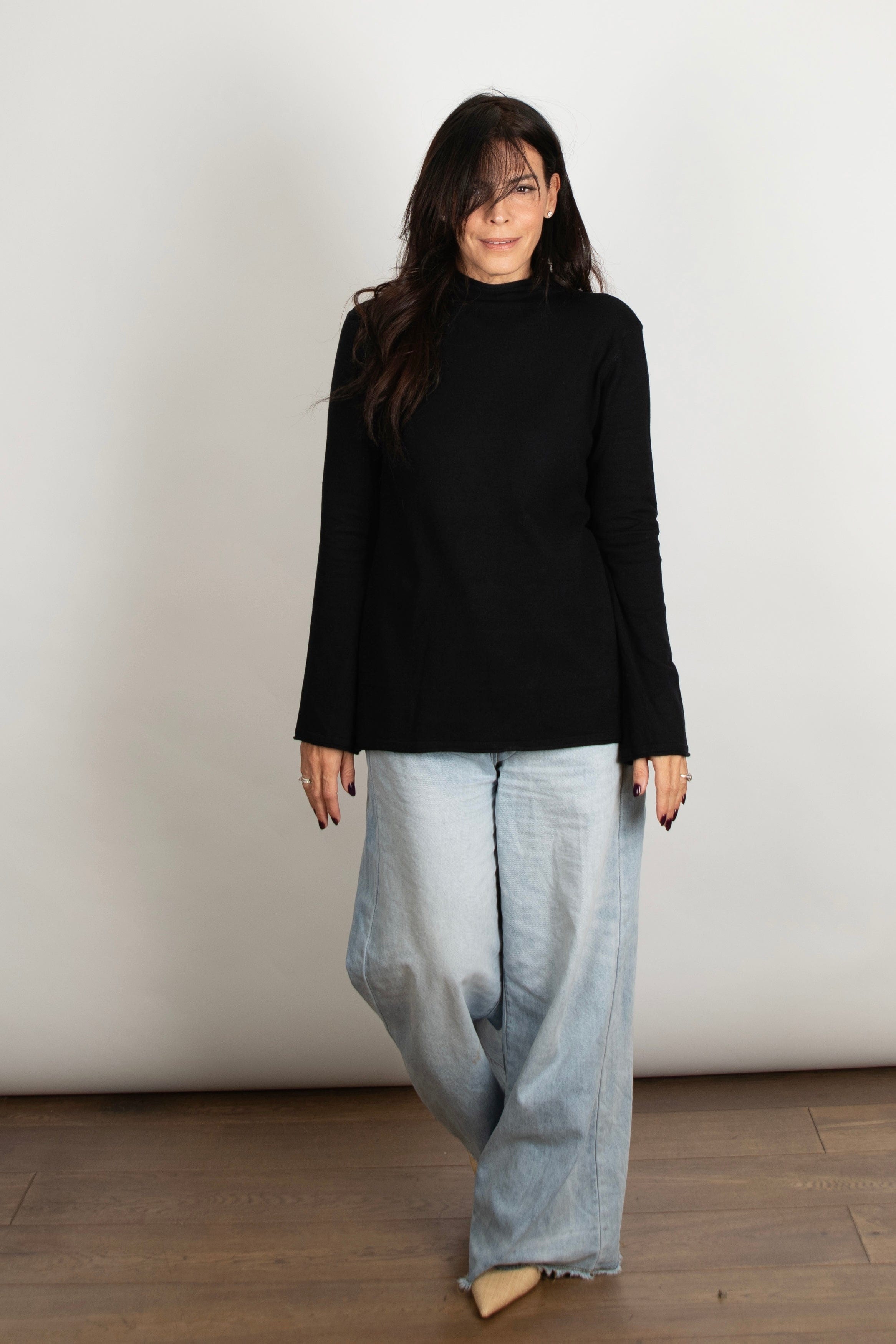 ARETHA סריג מיני גולף שחור image 9