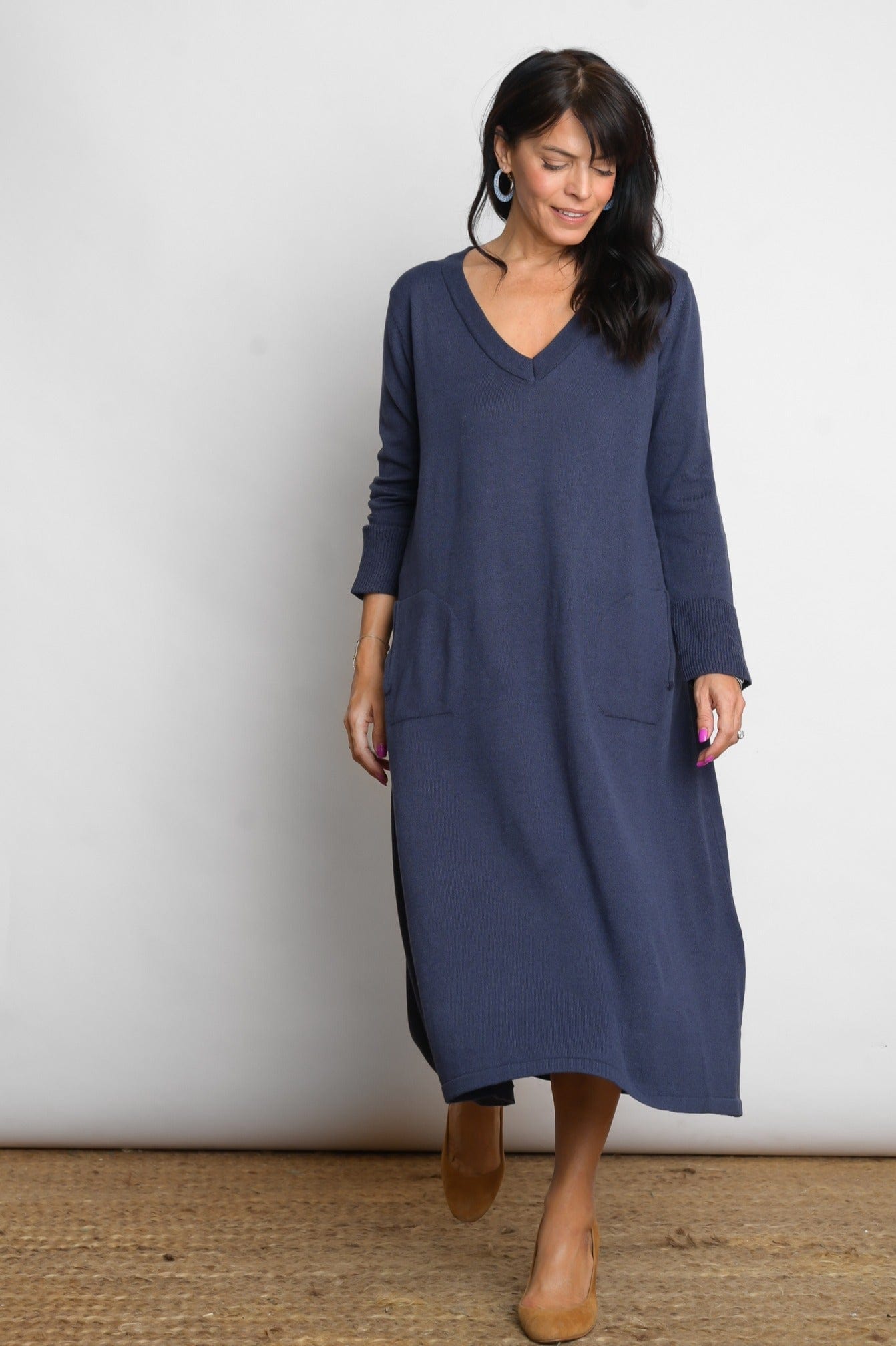 NIMOS V שמלת סריג כחולה image 0