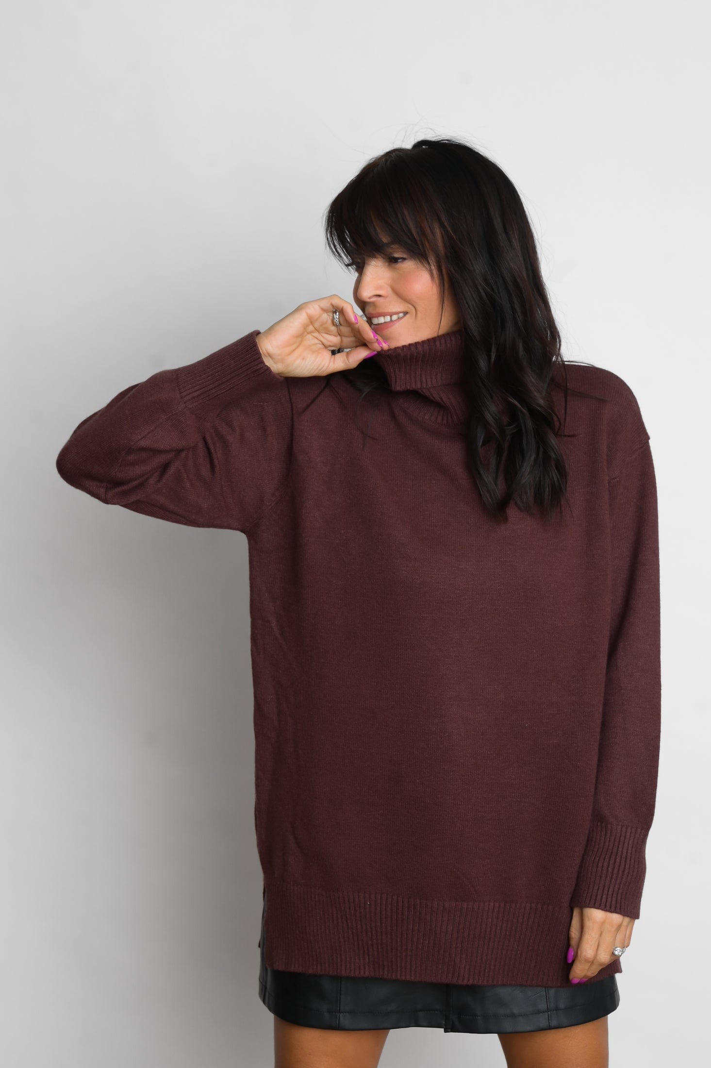 SYMI סריג גולף חום image 8