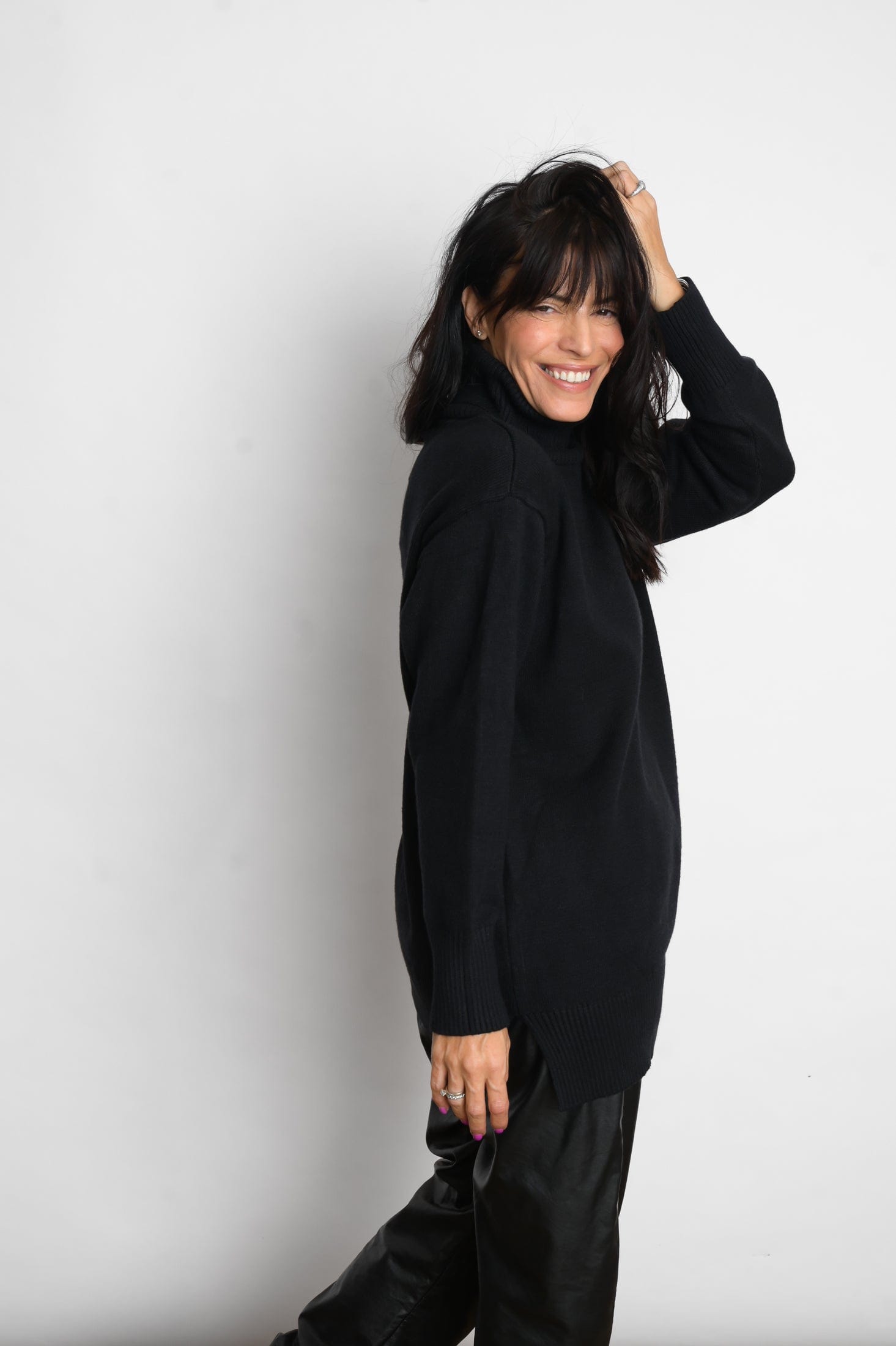 SYMI סריג גולף שחור image 6