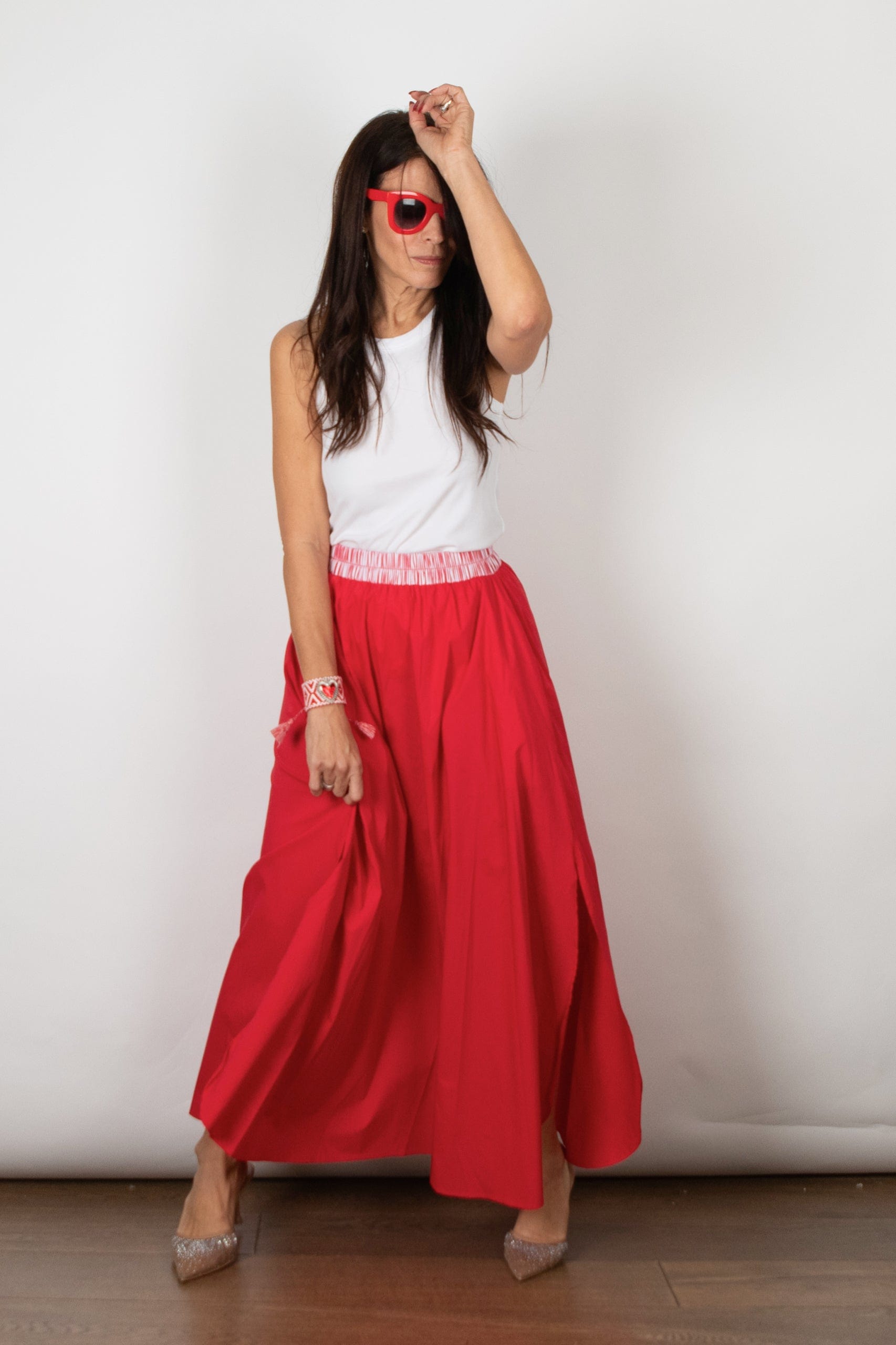 CLARSON חצאית אדומה image 4