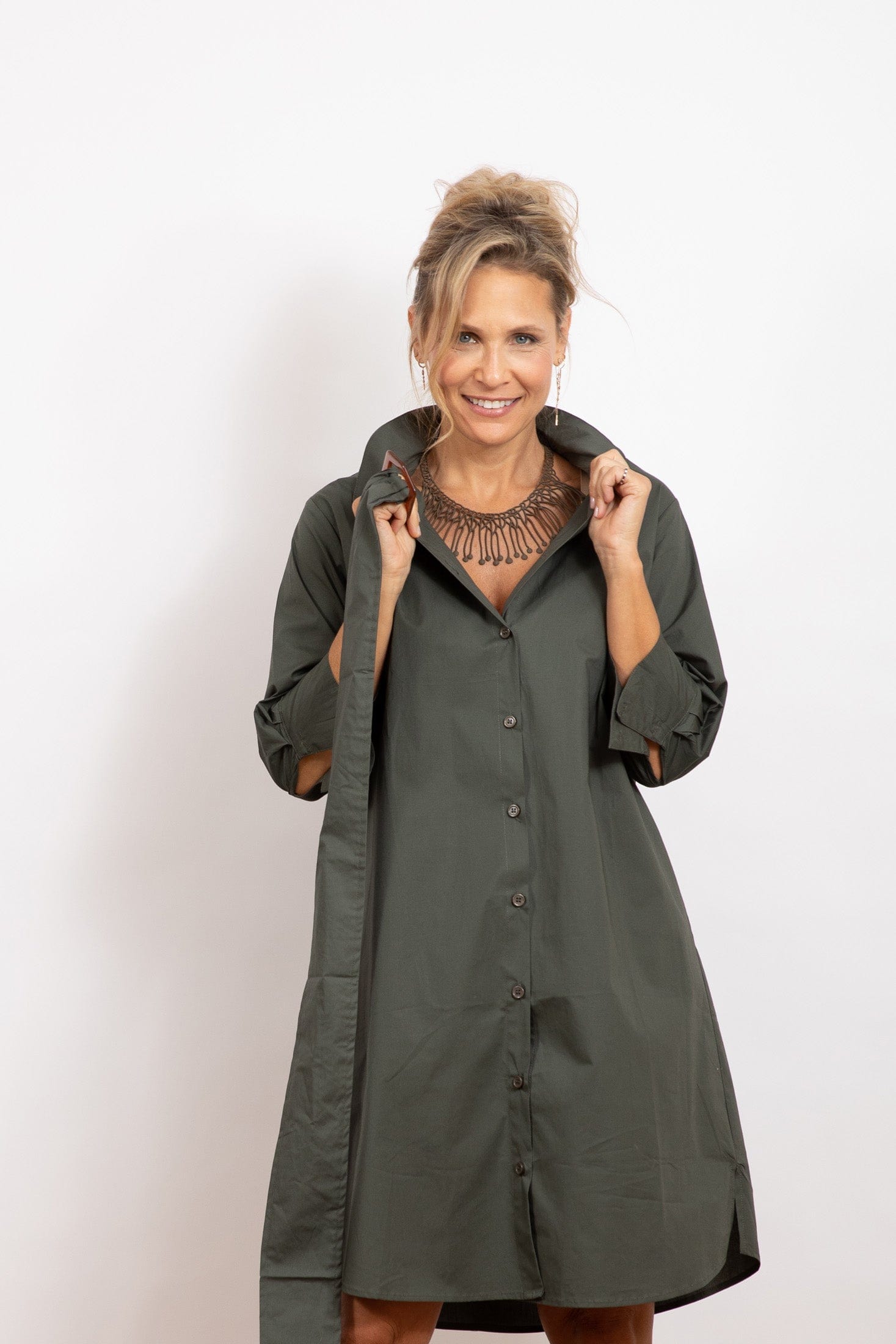 D DRESS שמלה עם חגורה image 2