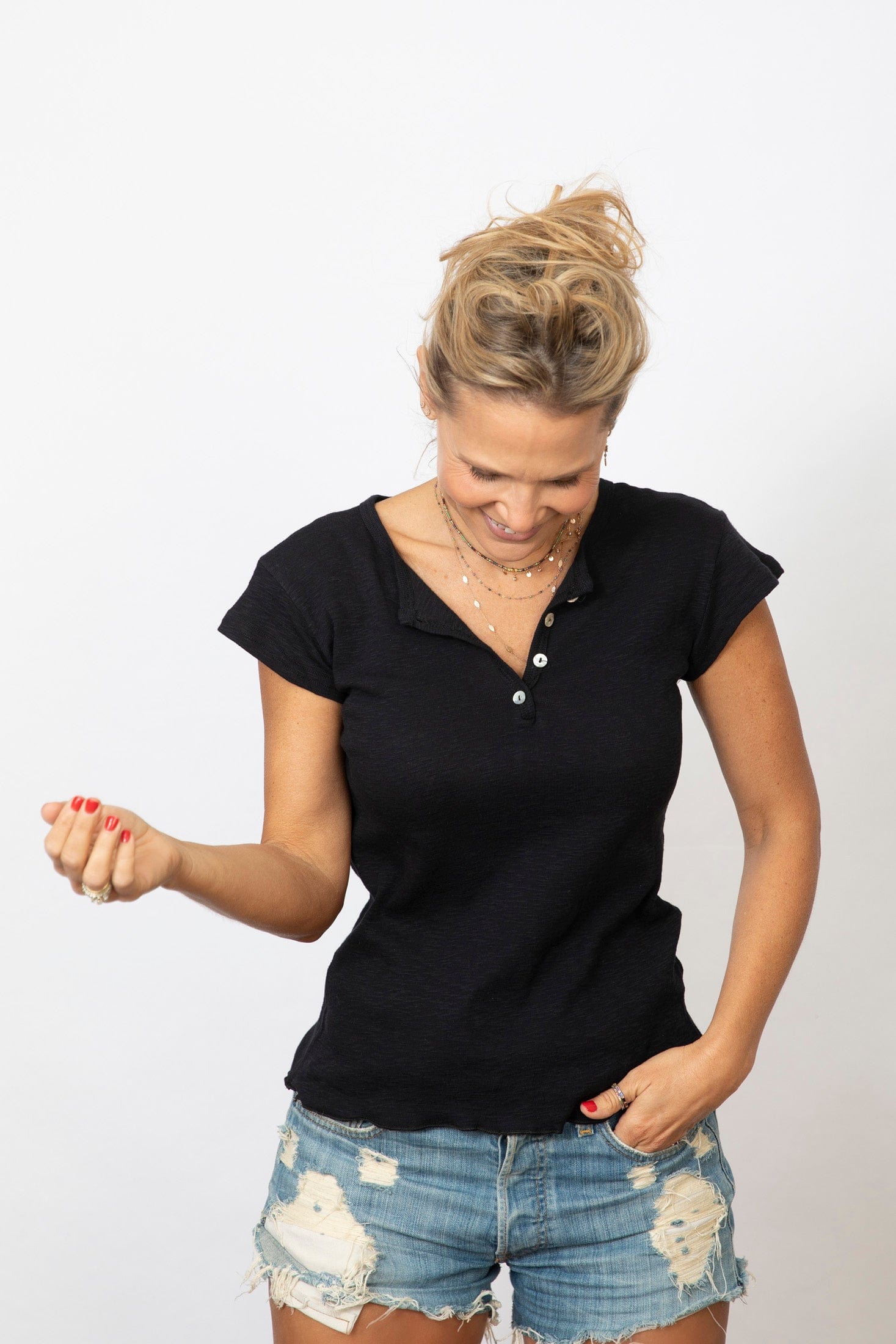 SOL חולצת כפתורים שחורה image 1