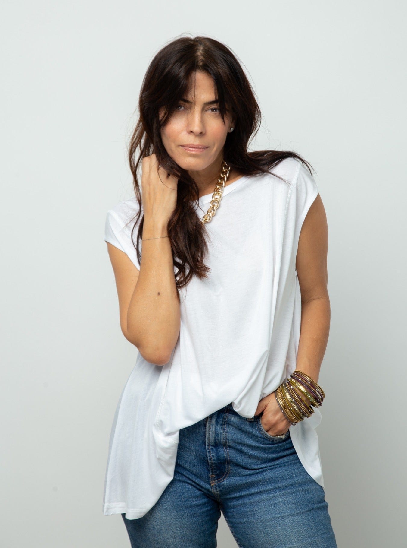 SEVEN חולצה מעוצבת לבנה image 2