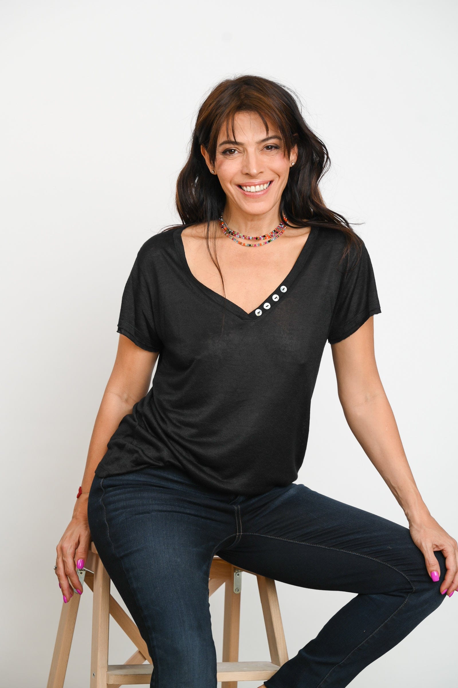 STREET  V חולצה שחורה image 1