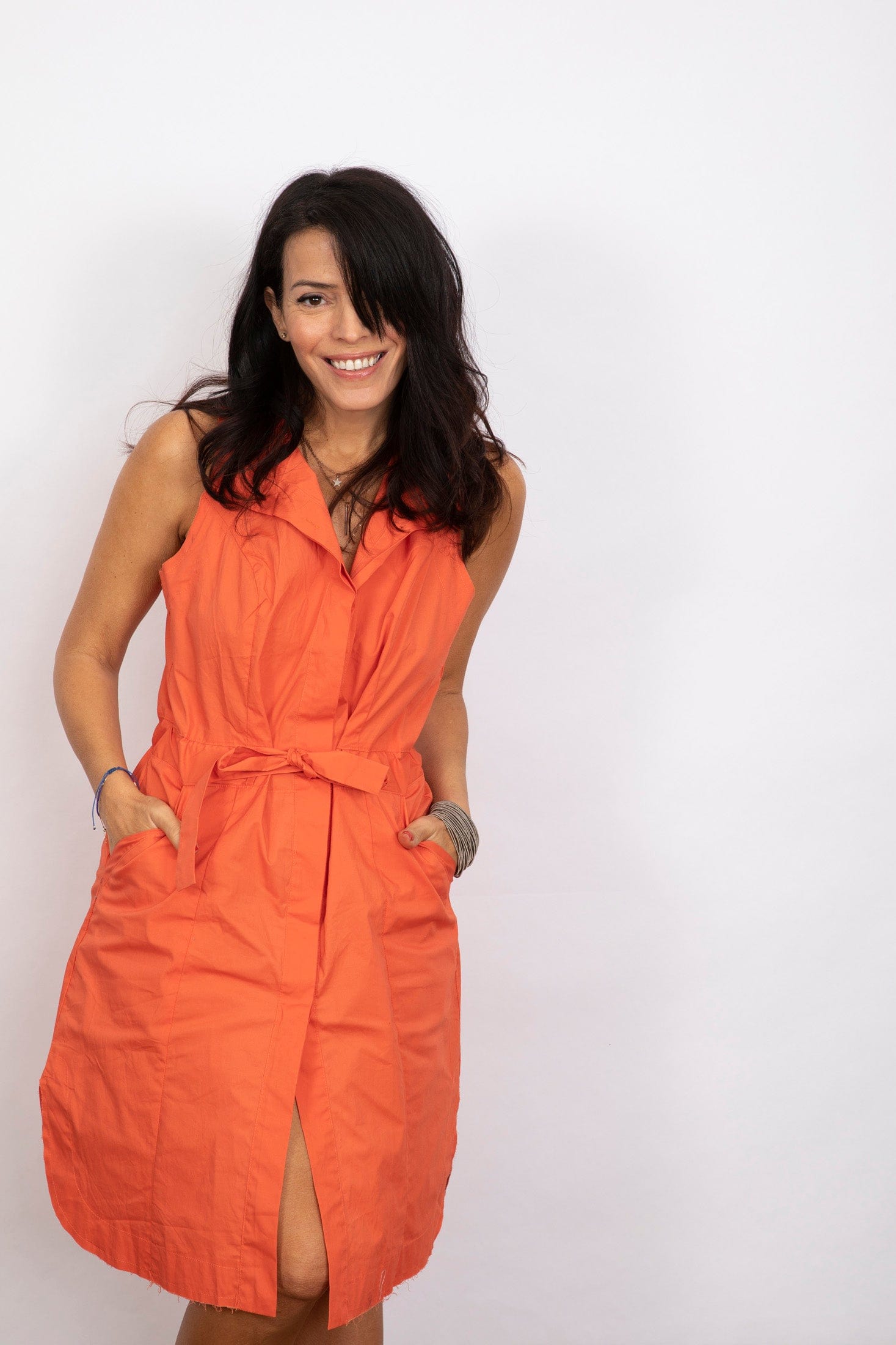 MAIA שמלה מיני כתומה image 1