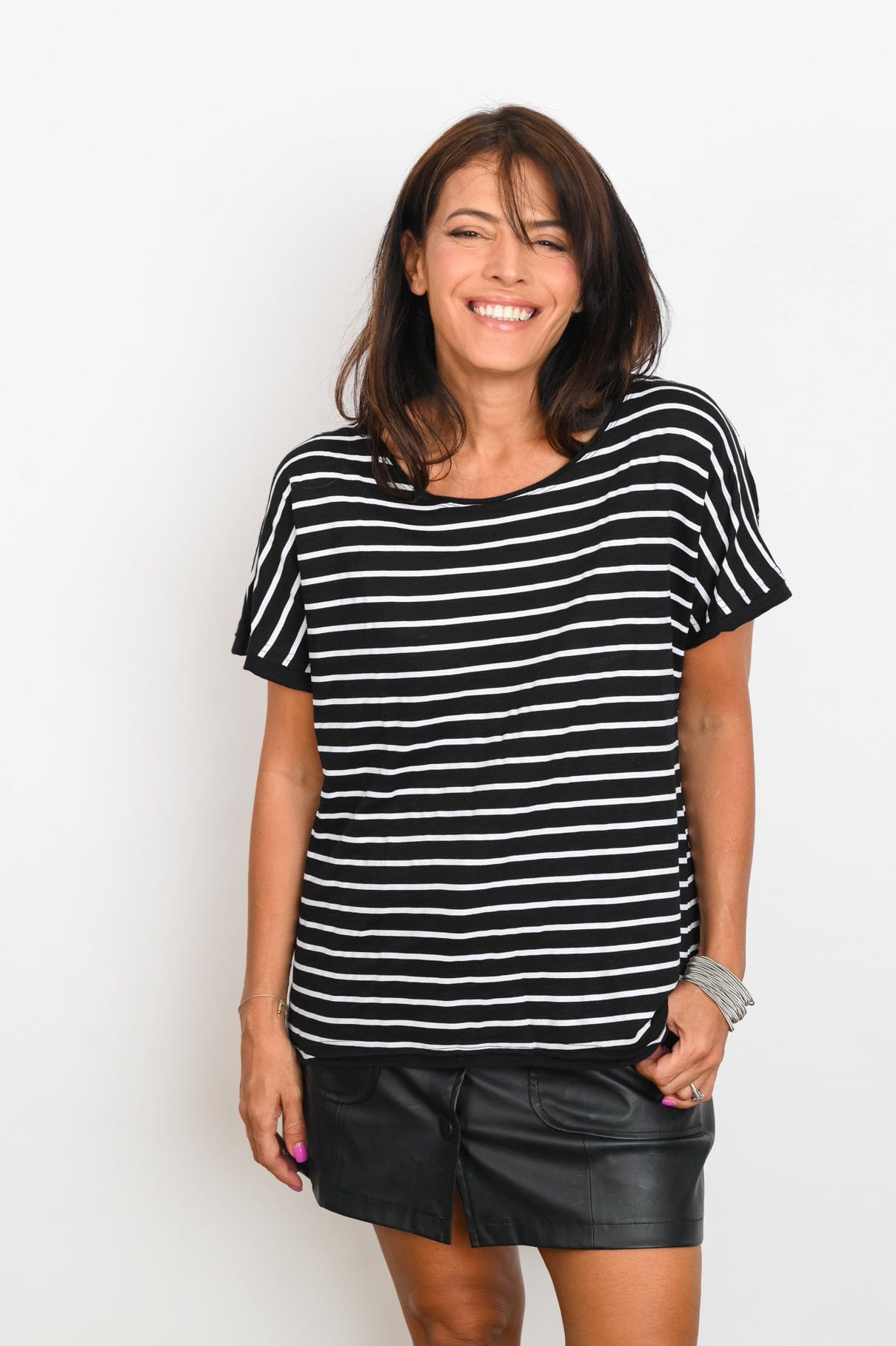 TRIP חולצה שחורה פסים image 6