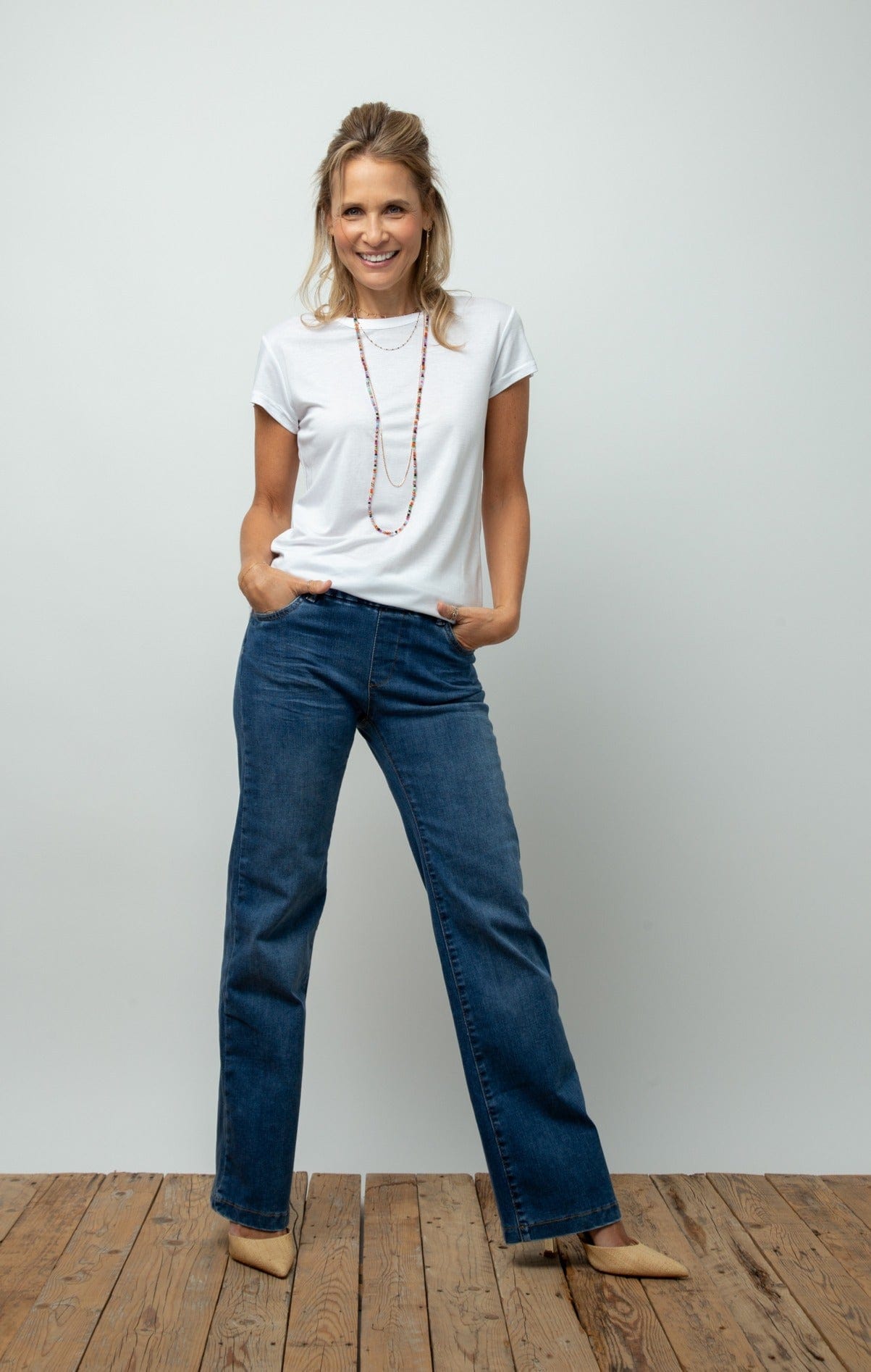 NINE חולצה בייסיק לבנה image 1