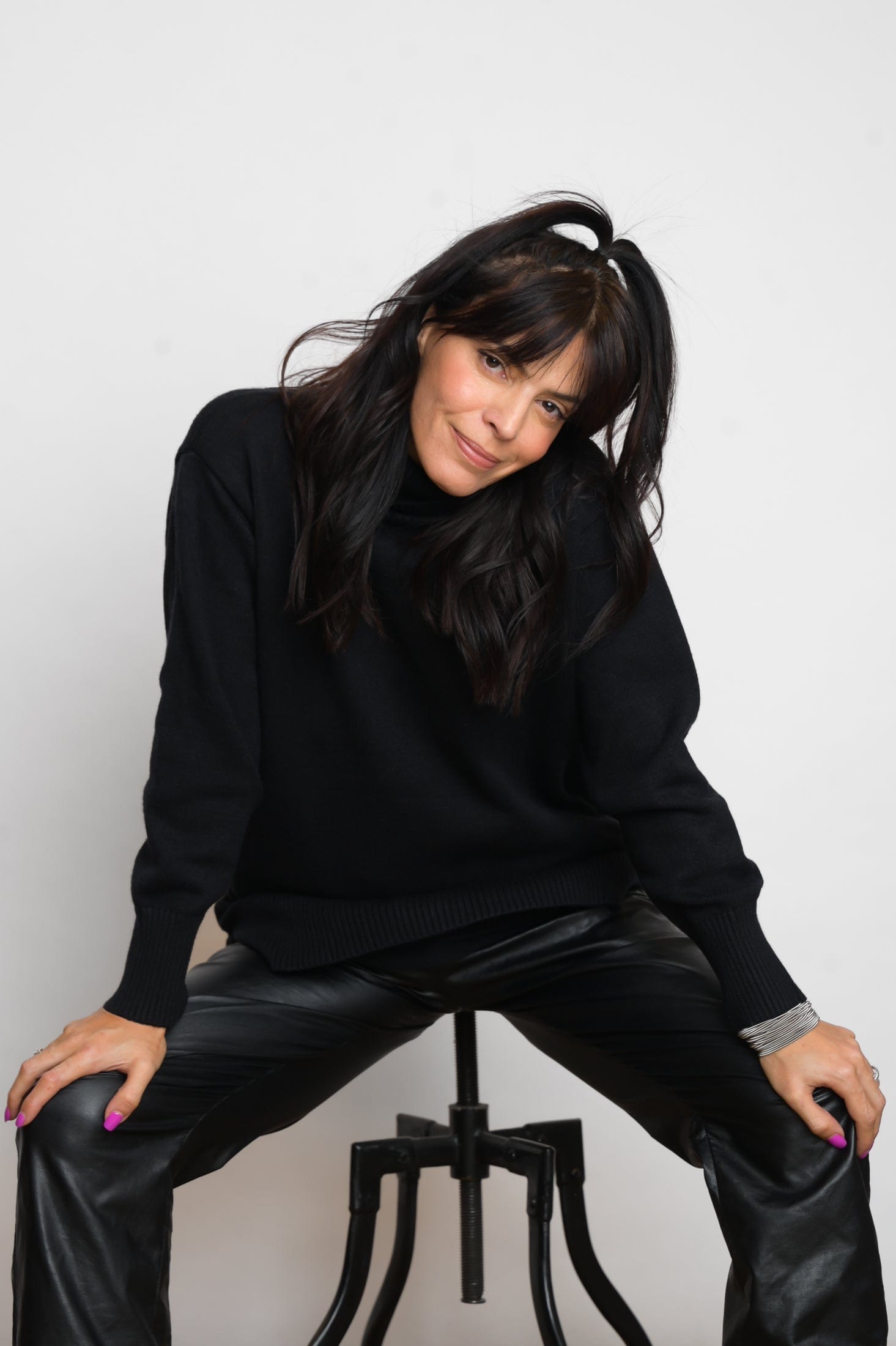 SYMI סריג גולף שחור image 2