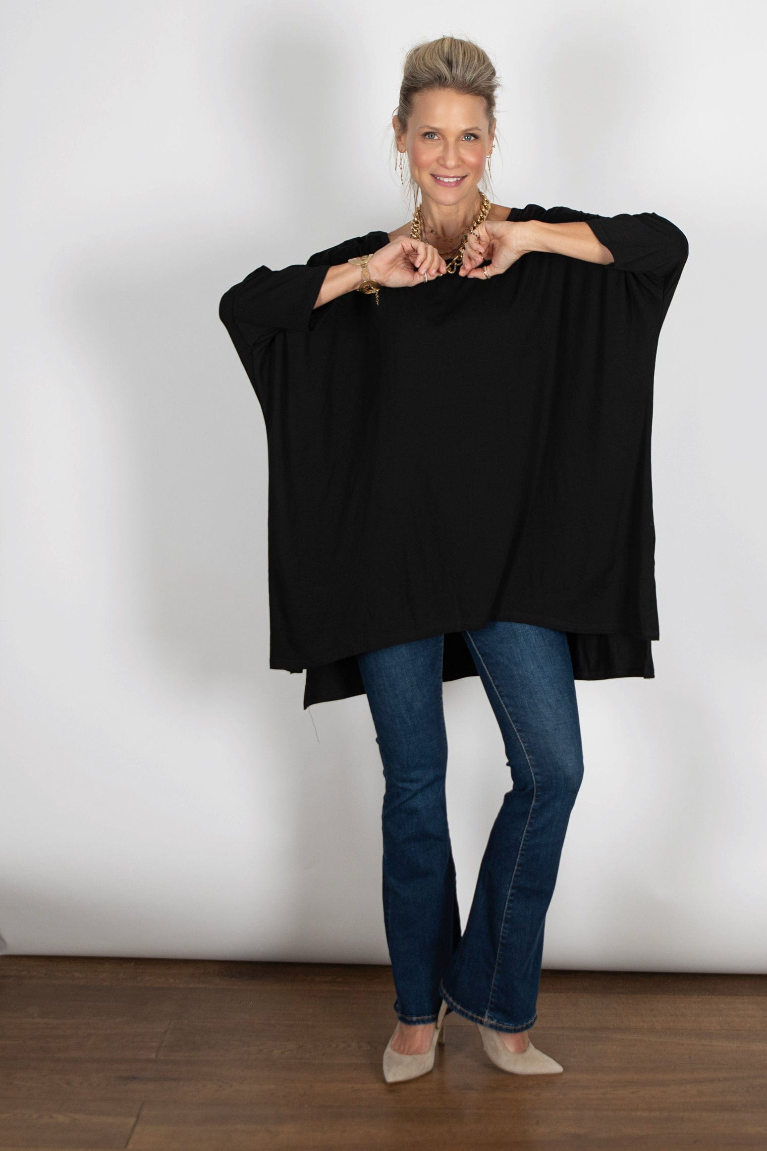 SAM חולצה אוברסייז שחורה image 0