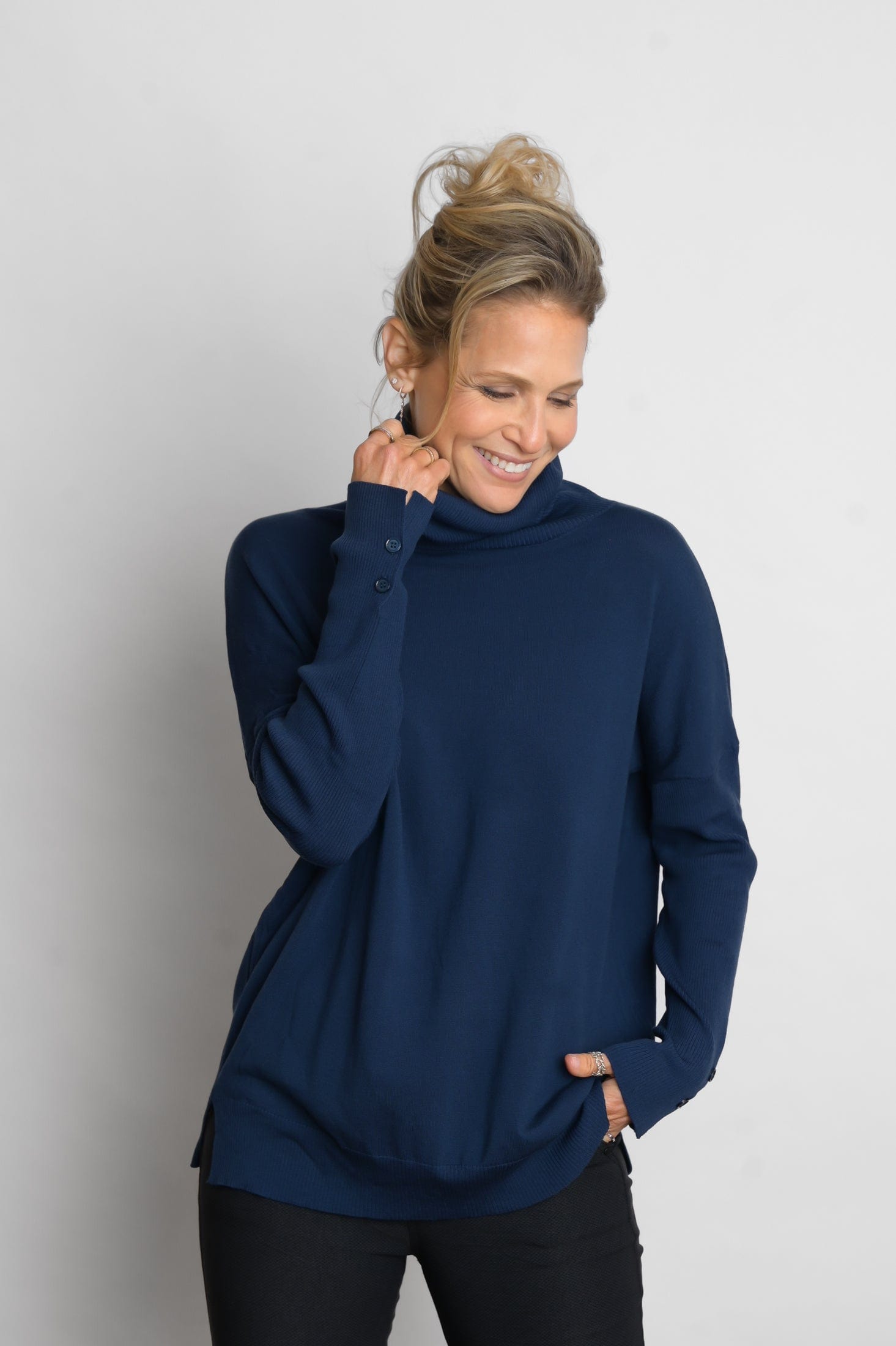 ALIMIA  סריג גולף כחול image 6