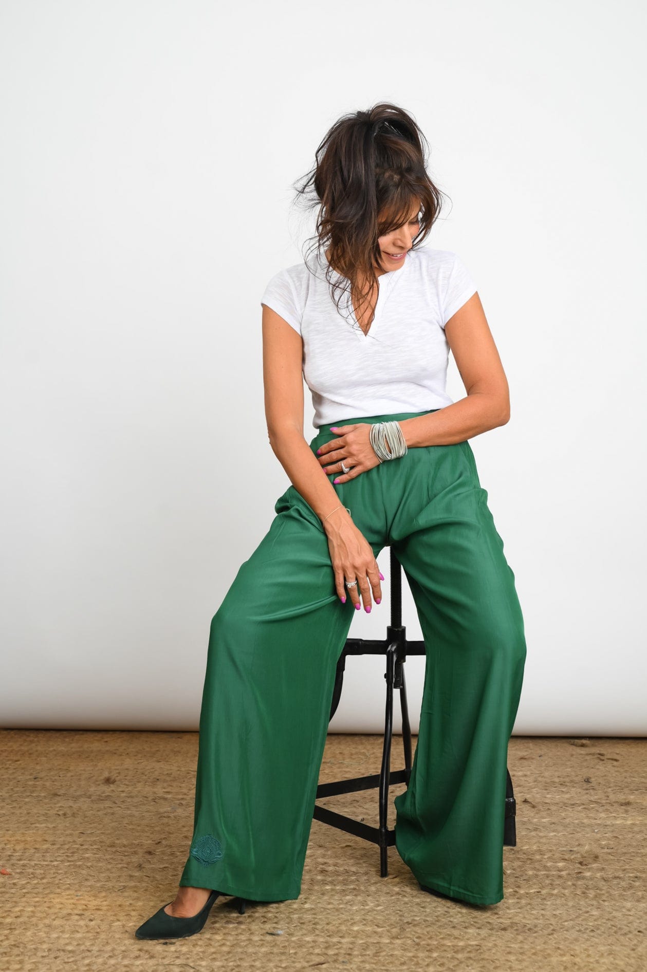 RON מכנסים בצבע ירוק image 5