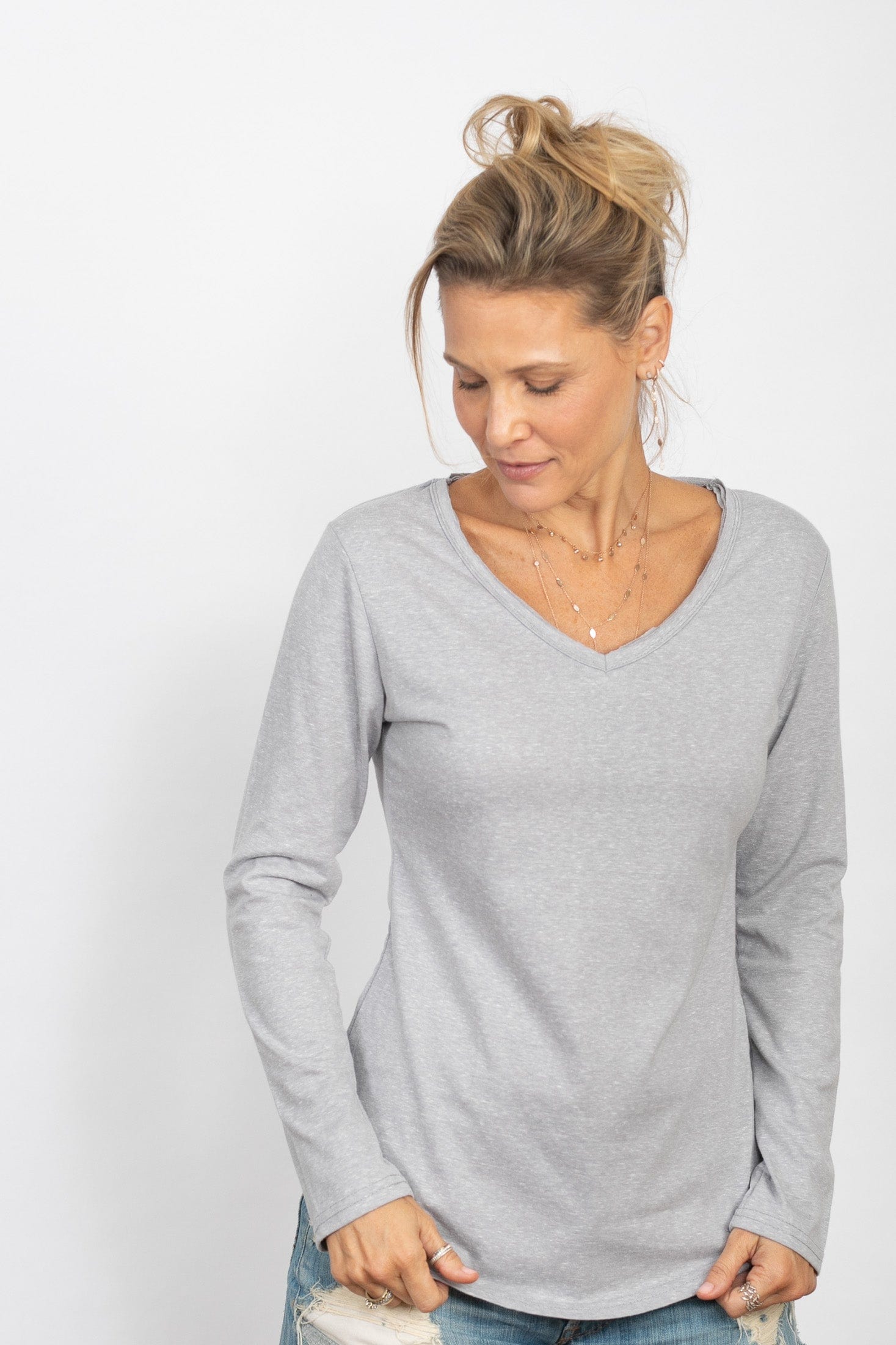 BOND חולצה בייסק אפורה image 0