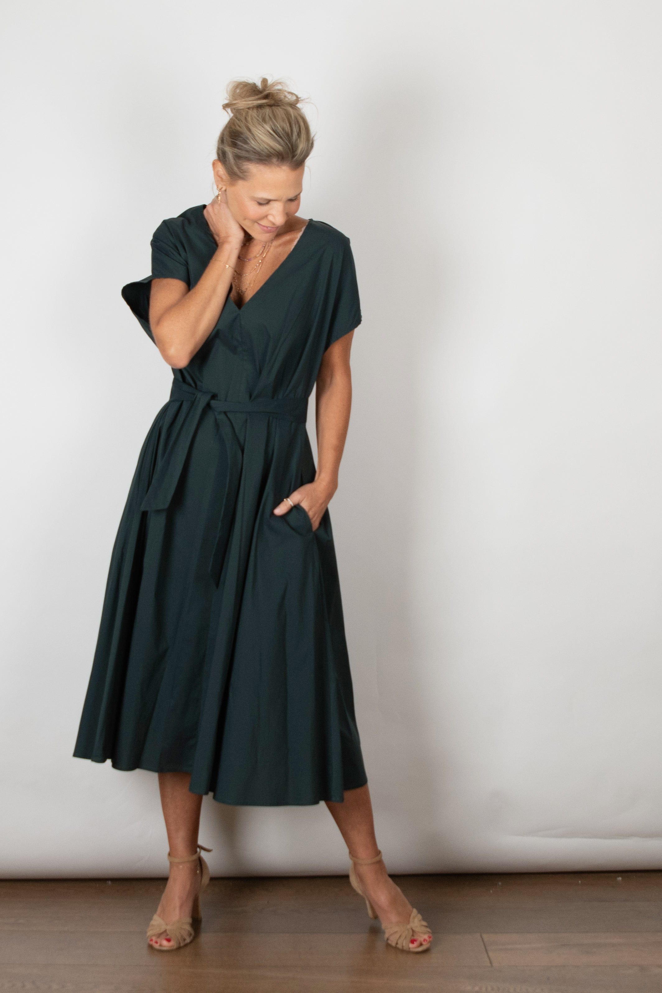 WINEHOUSE  שמלה אוברסייז ירוקה image 6