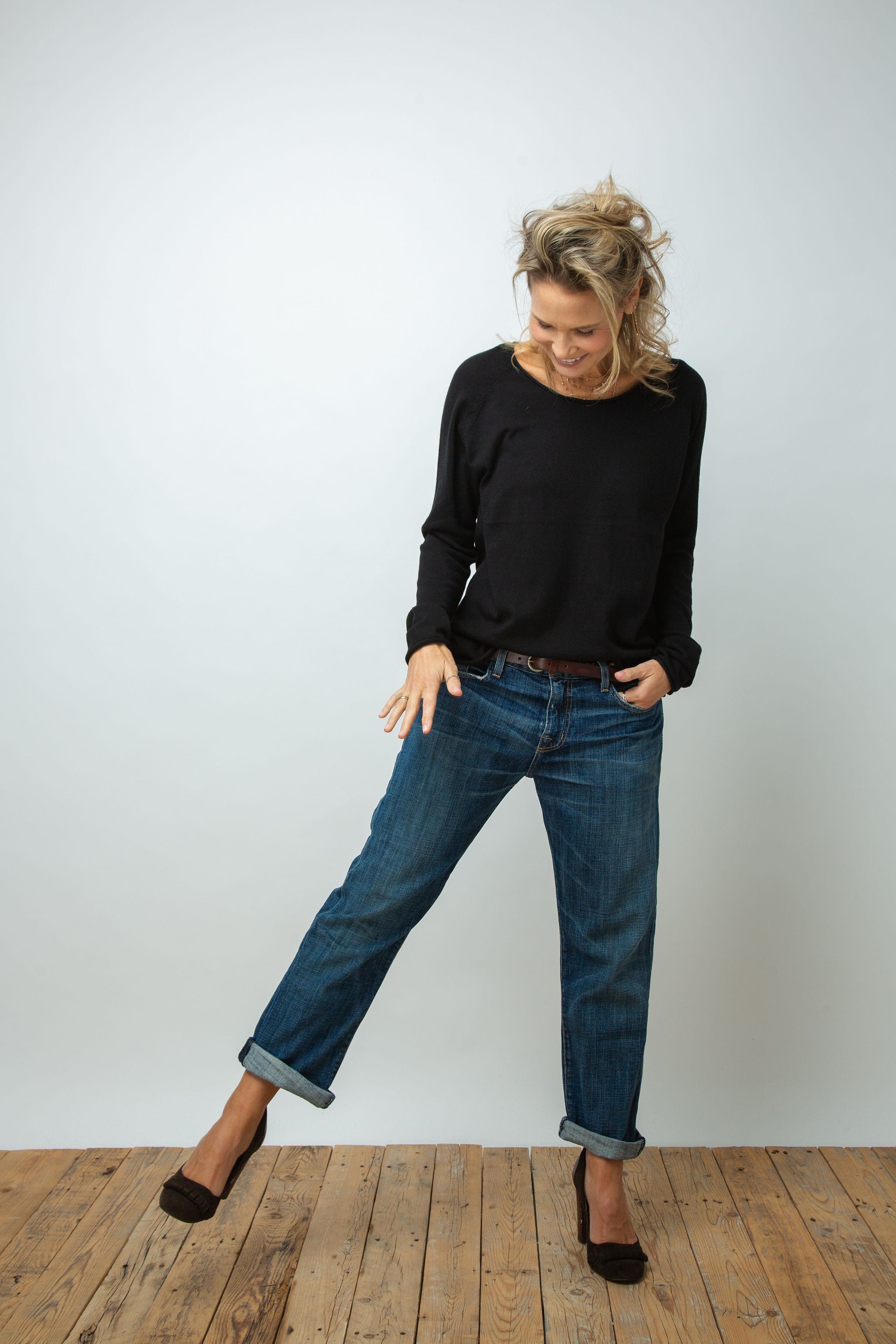 POOL סריג עגול שחור image 5