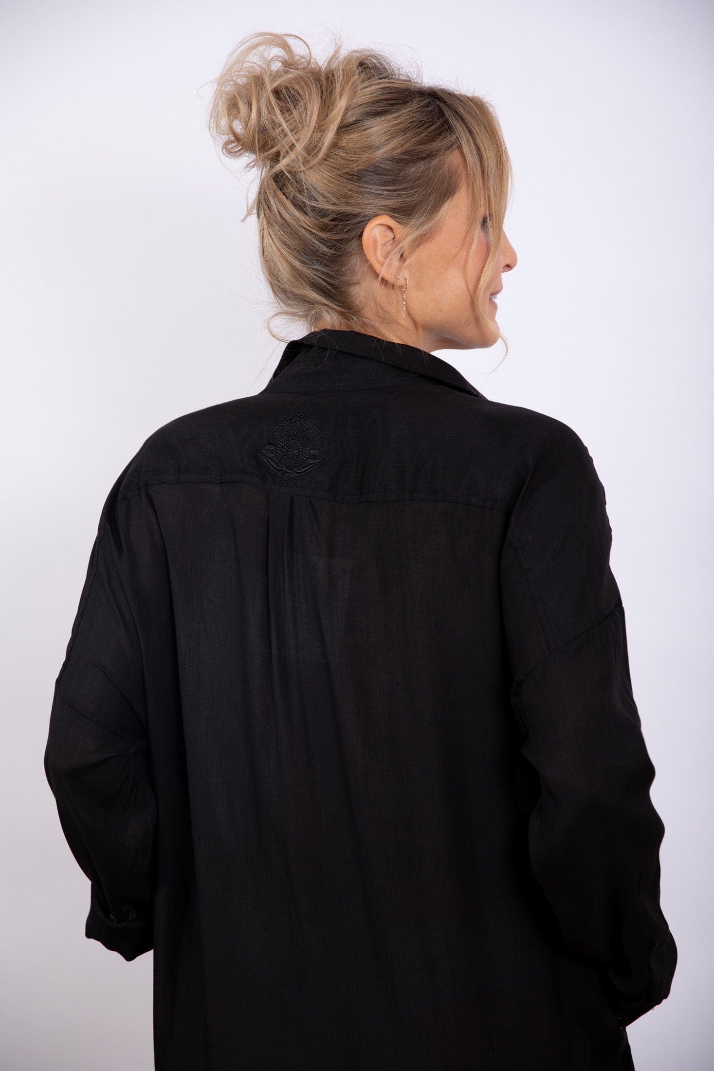 שחורה DEMON שמלת גלבייה מקסי image 6