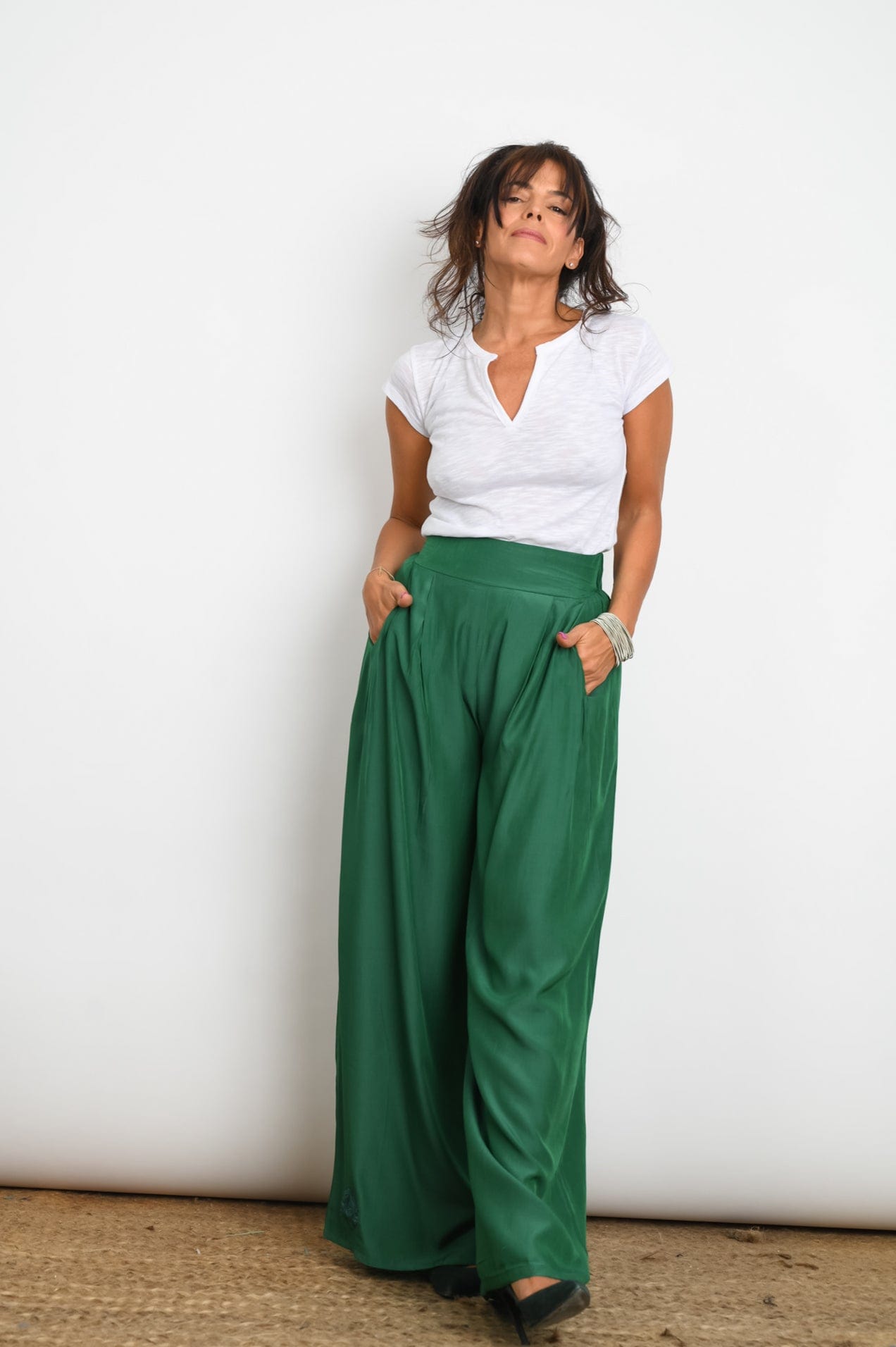 RON מכנסים בצבע ירוק image 12