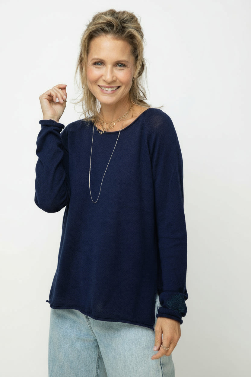 POOL סריג עגול כחול image 0