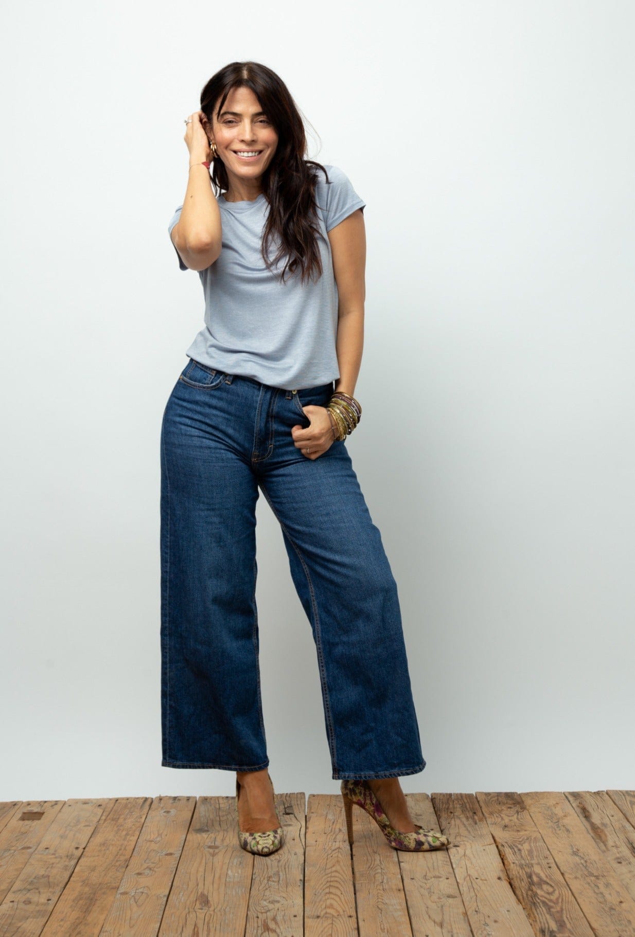 NINE חולצה בייסיק תכלת image 6