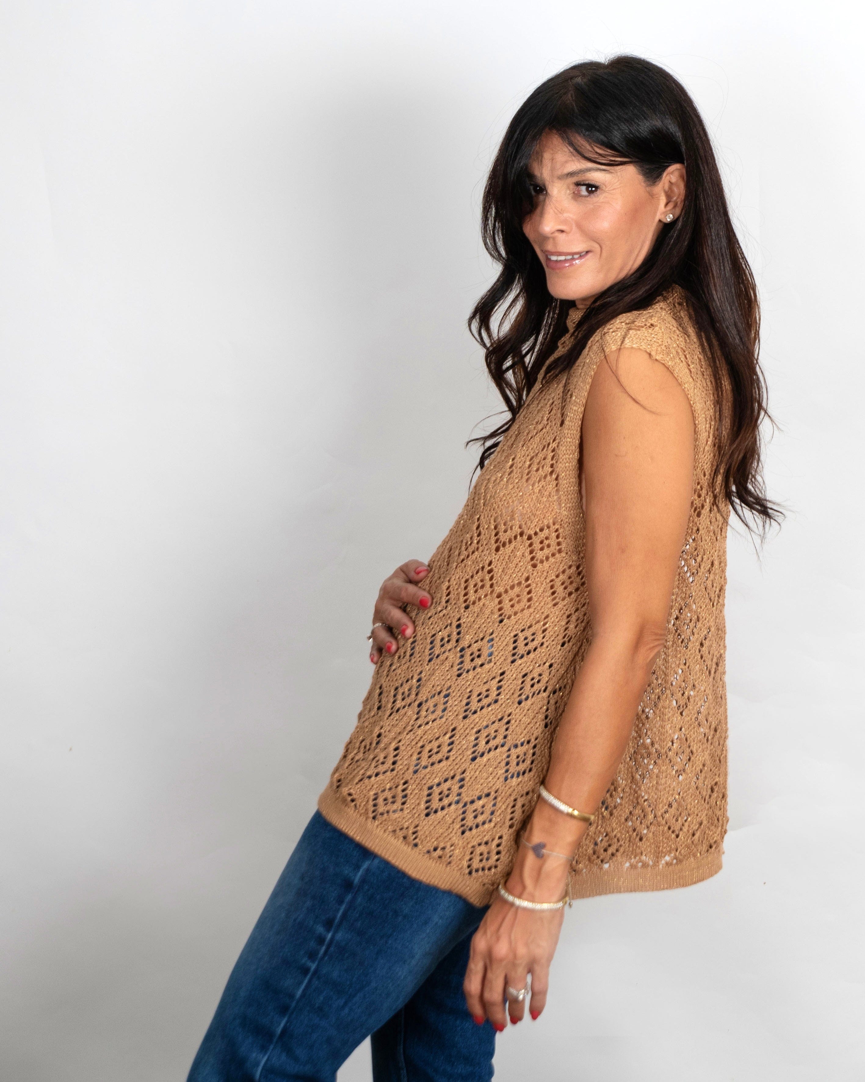 RIHANNA מיני גולף חורים קאמל image 8