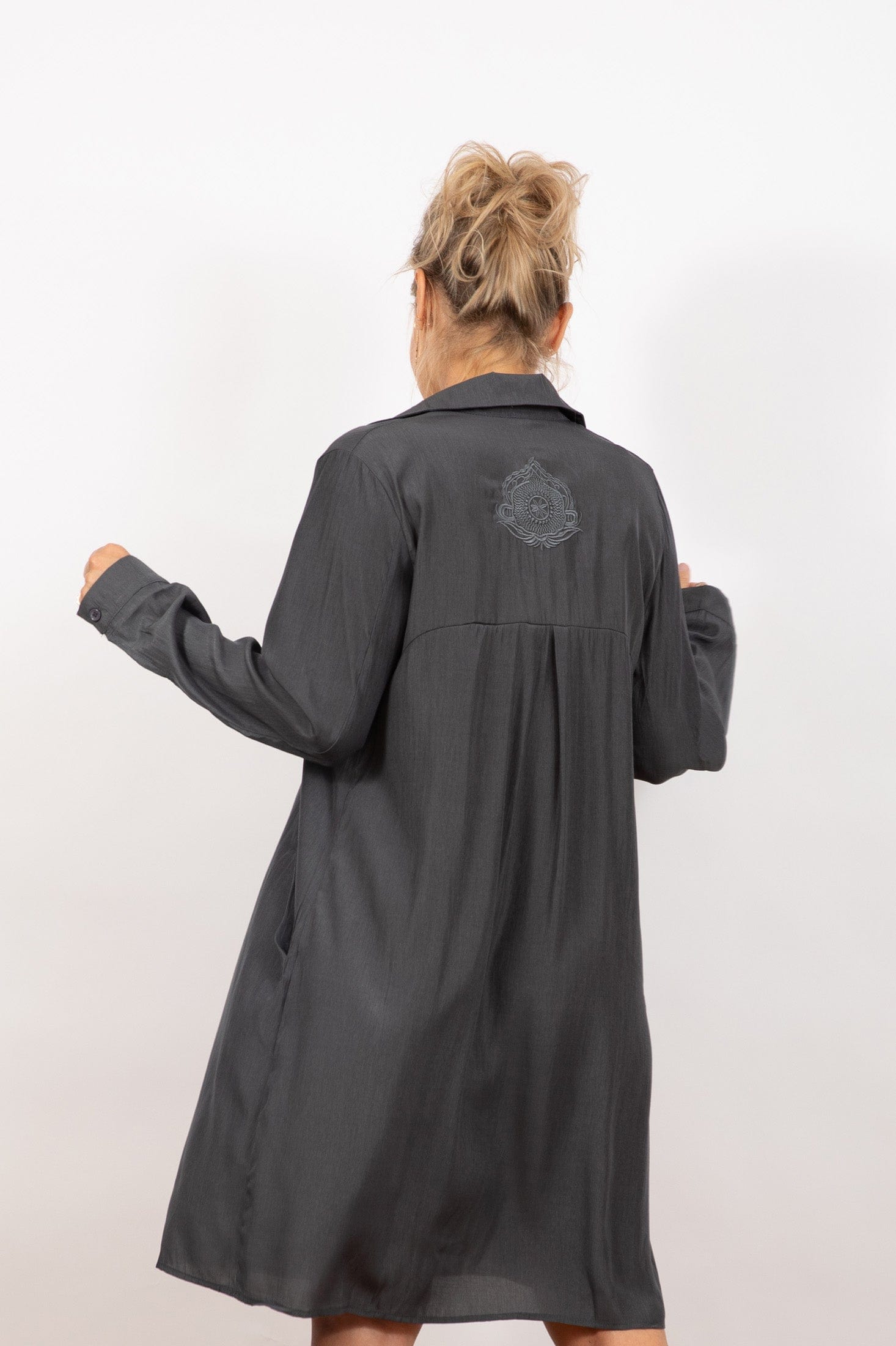 FRITZI שמלה מיני אפורה image 6