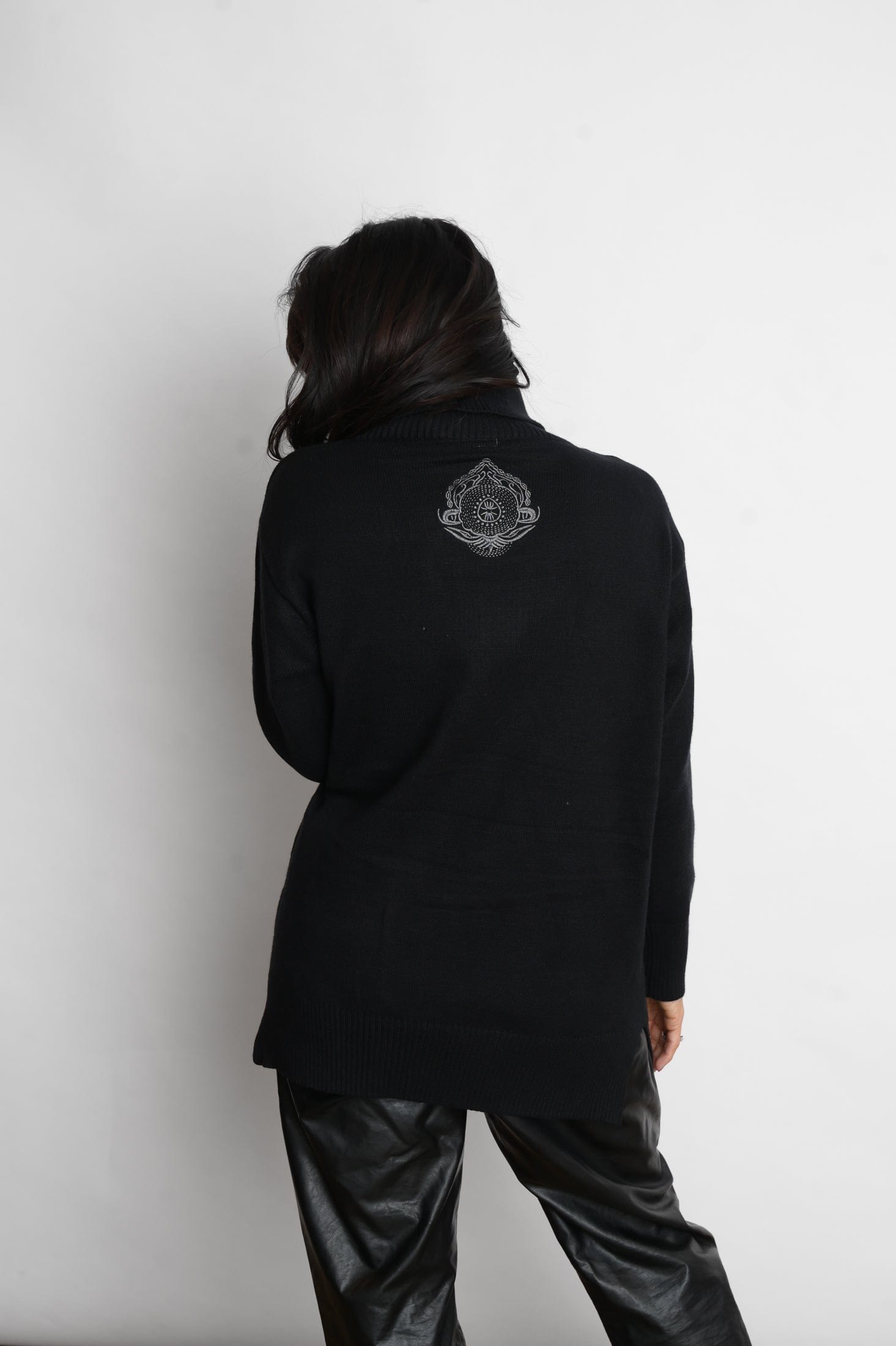 SYMI סריג גולף שחור image 9