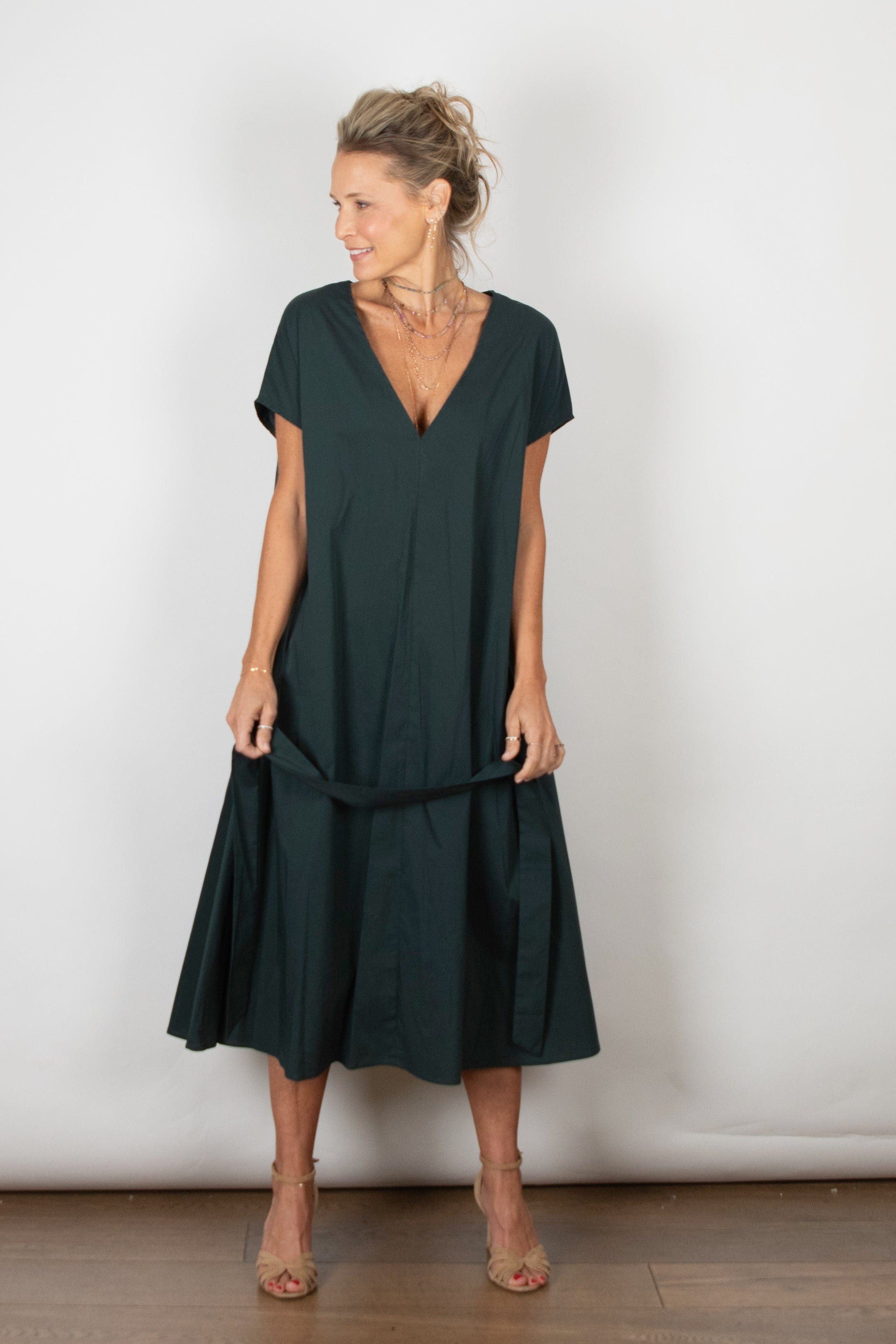 WINEHOUSE  שמלה אוברסייז ירוקה image 1